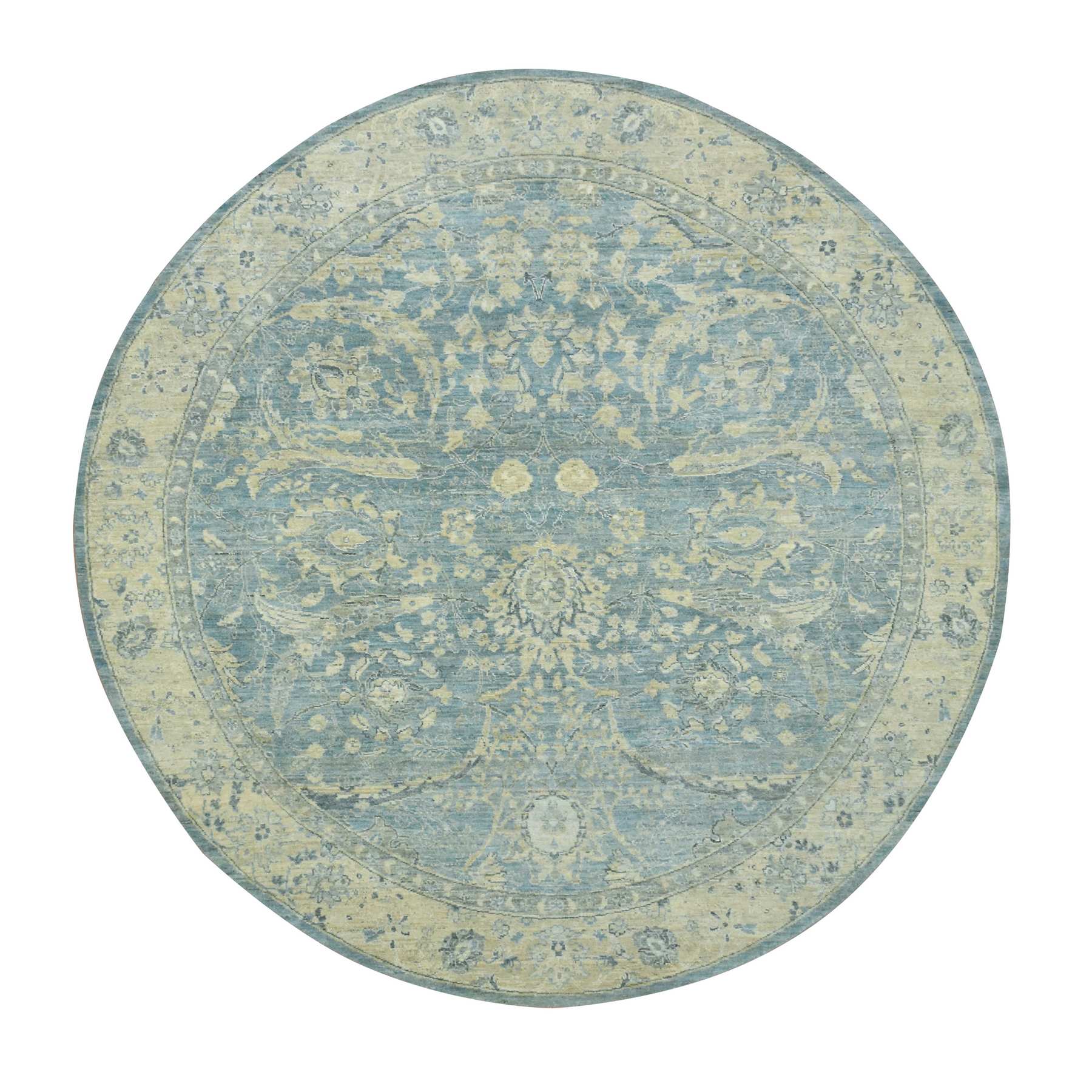 Oushak-And-Peshawar-Hand-Knotted-Rug-378860