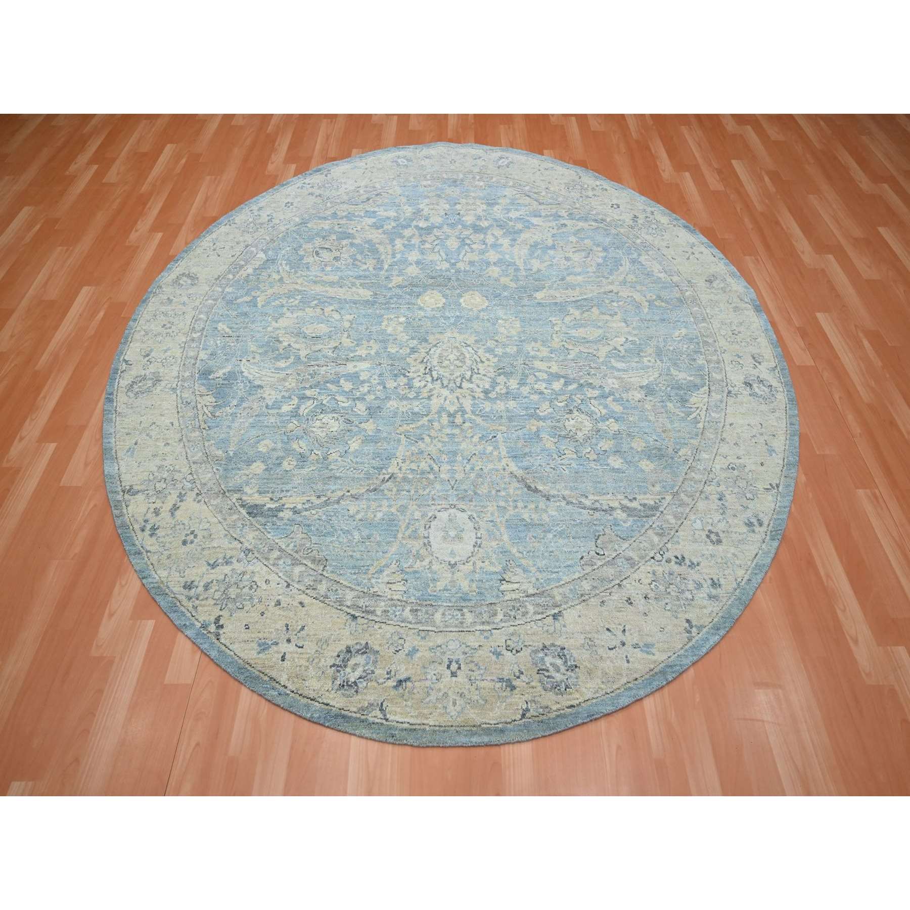 Oushak-And-Peshawar-Hand-Knotted-Rug-378860