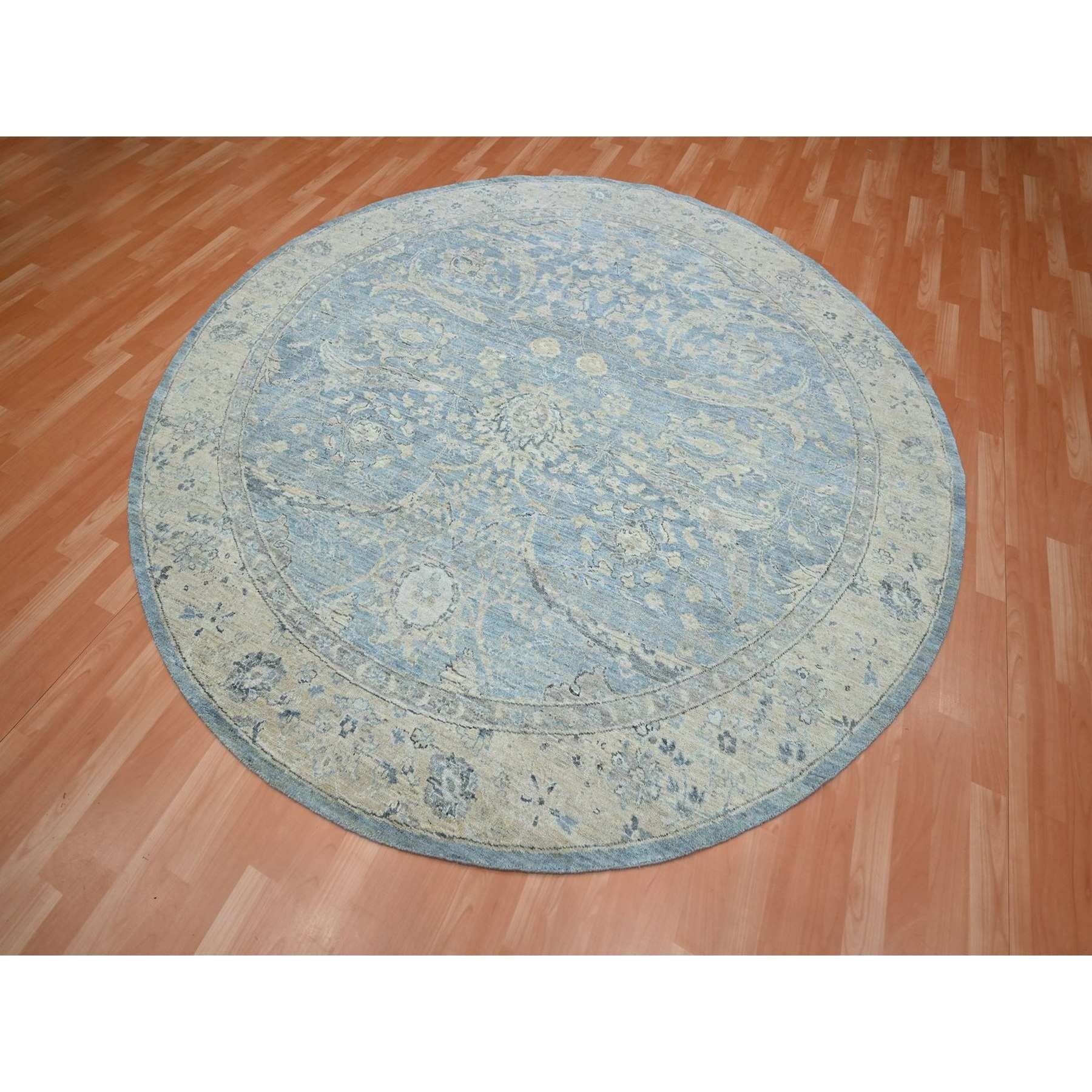 Oushak-And-Peshawar-Hand-Knotted-Rug-378860