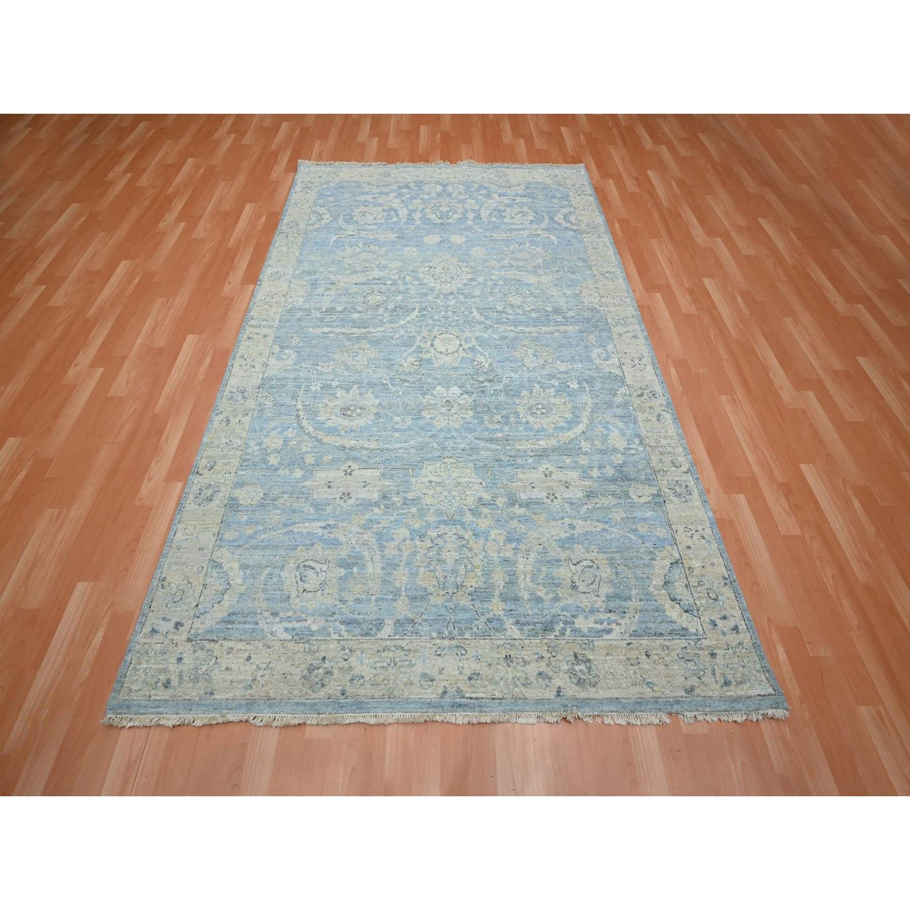 Oushak-And-Peshawar-Hand-Knotted-Rug-378865