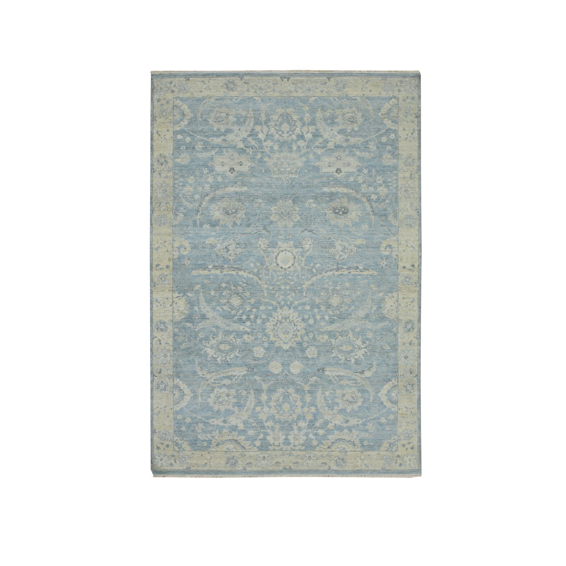 Oushak-And-Peshawar-Hand-Knotted-Rug-378870