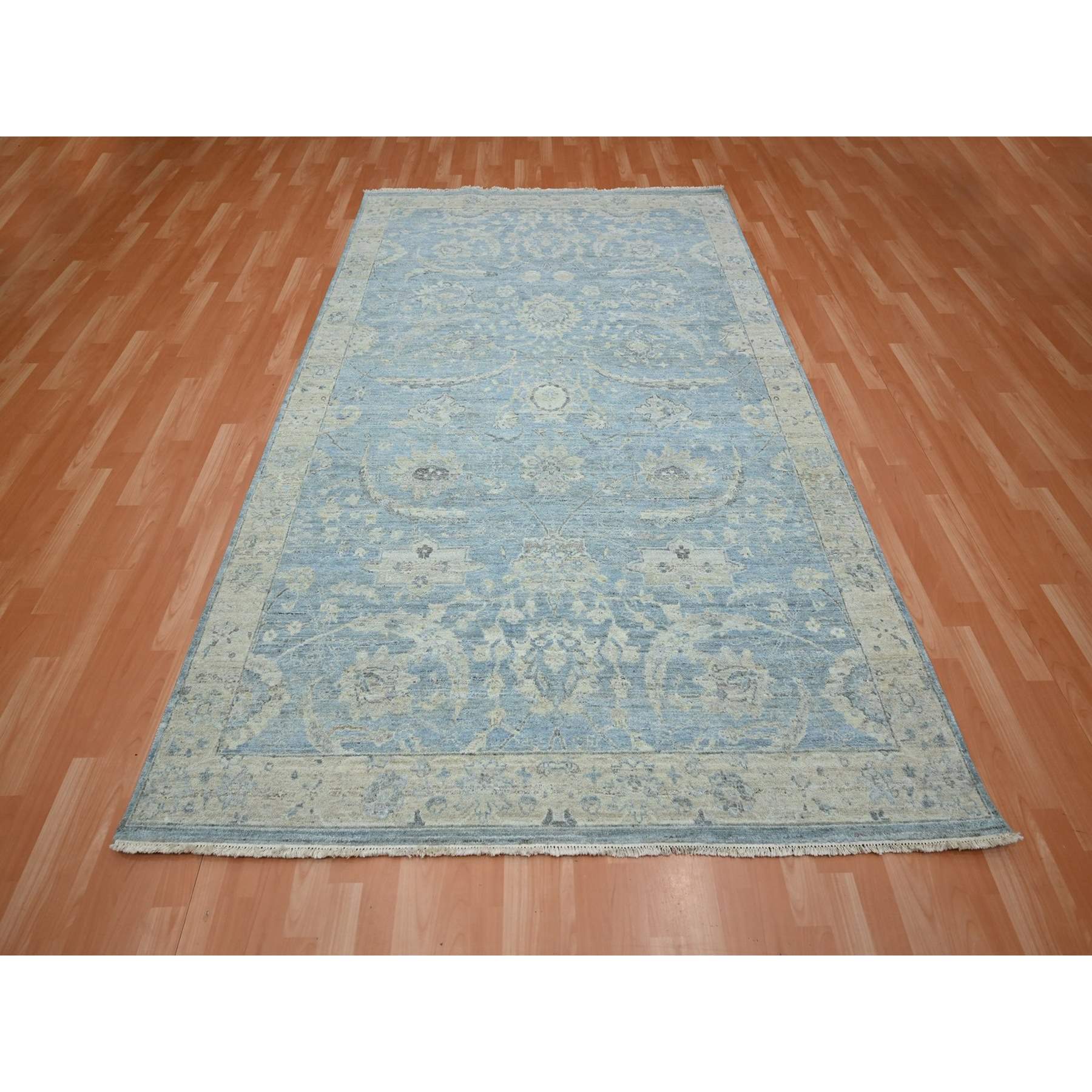 Oushak-And-Peshawar-Hand-Knotted-Rug-378870