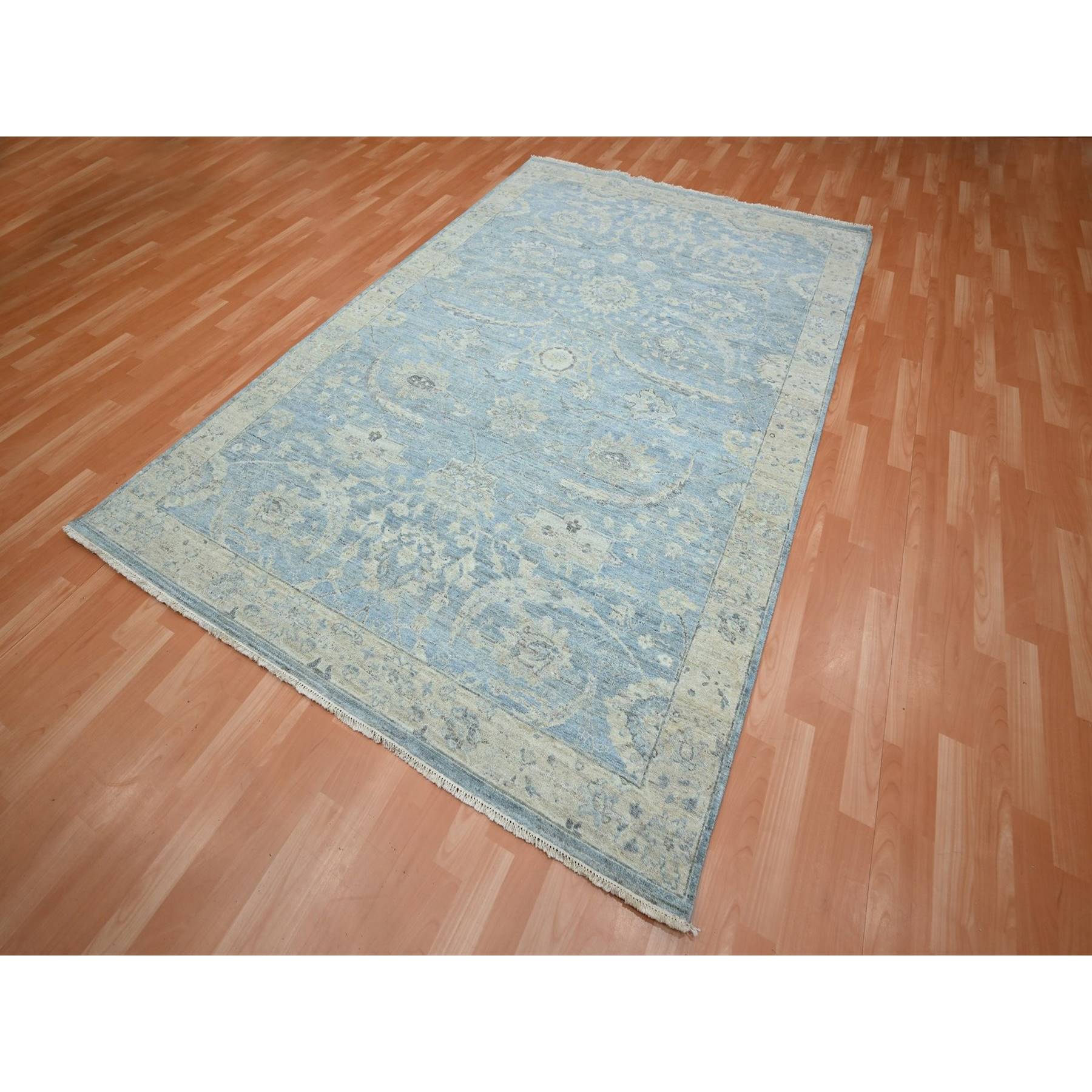 Oushak-And-Peshawar-Hand-Knotted-Rug-378870