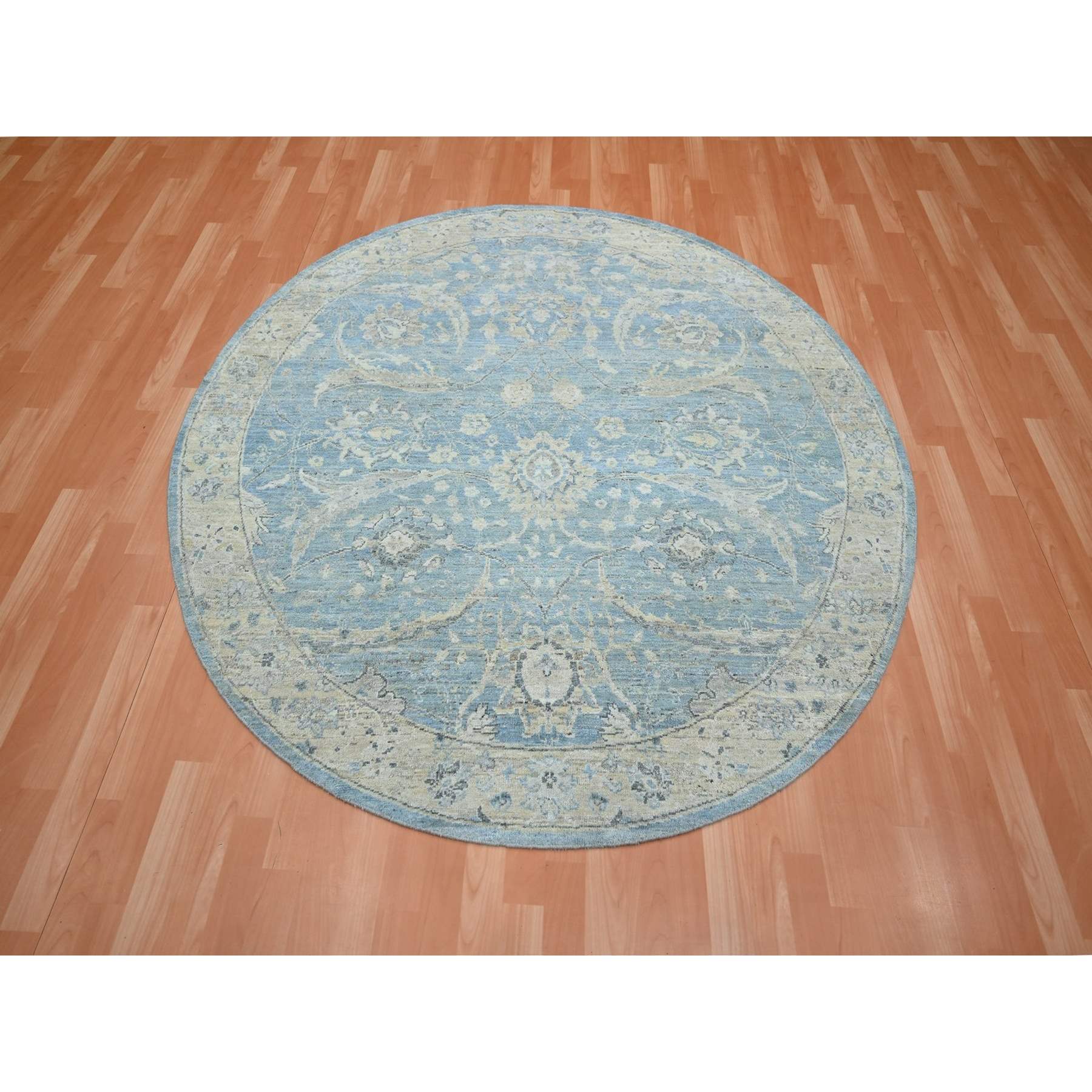 Oushak-And-Peshawar-Hand-Knotted-Rug-378875