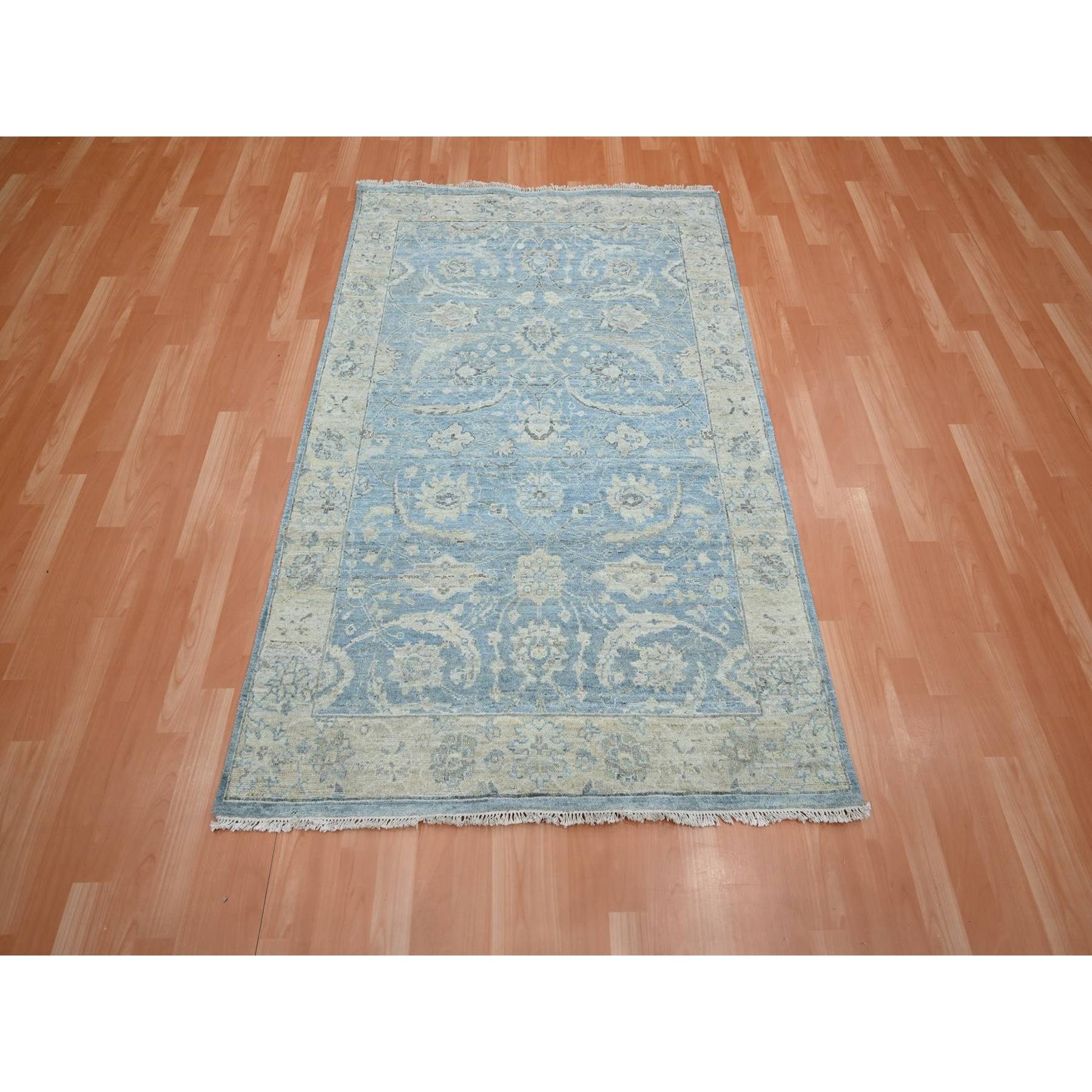 Oushak-And-Peshawar-Hand-Knotted-Rug-378885
