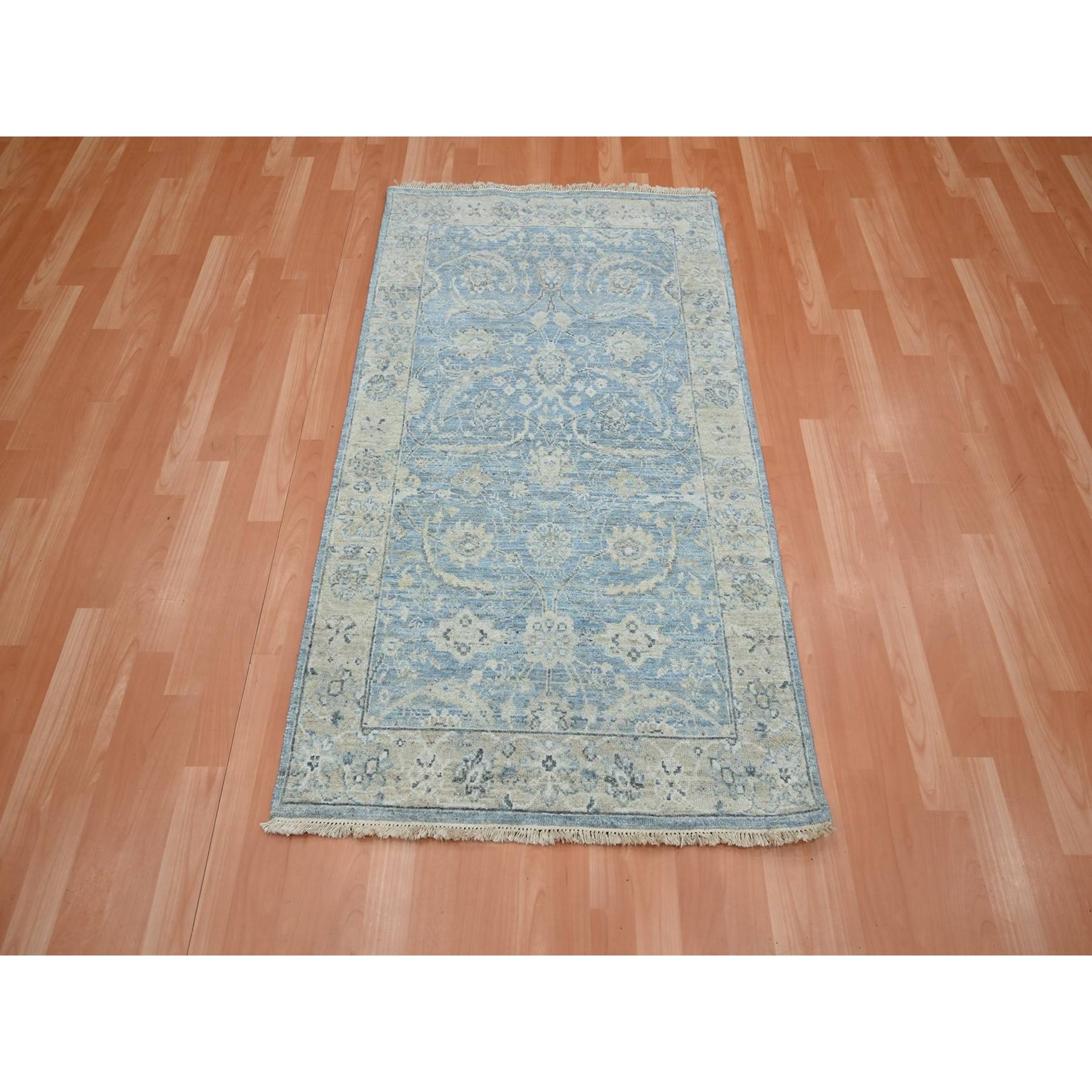 Oushak-And-Peshawar-Hand-Knotted-Rug-378890