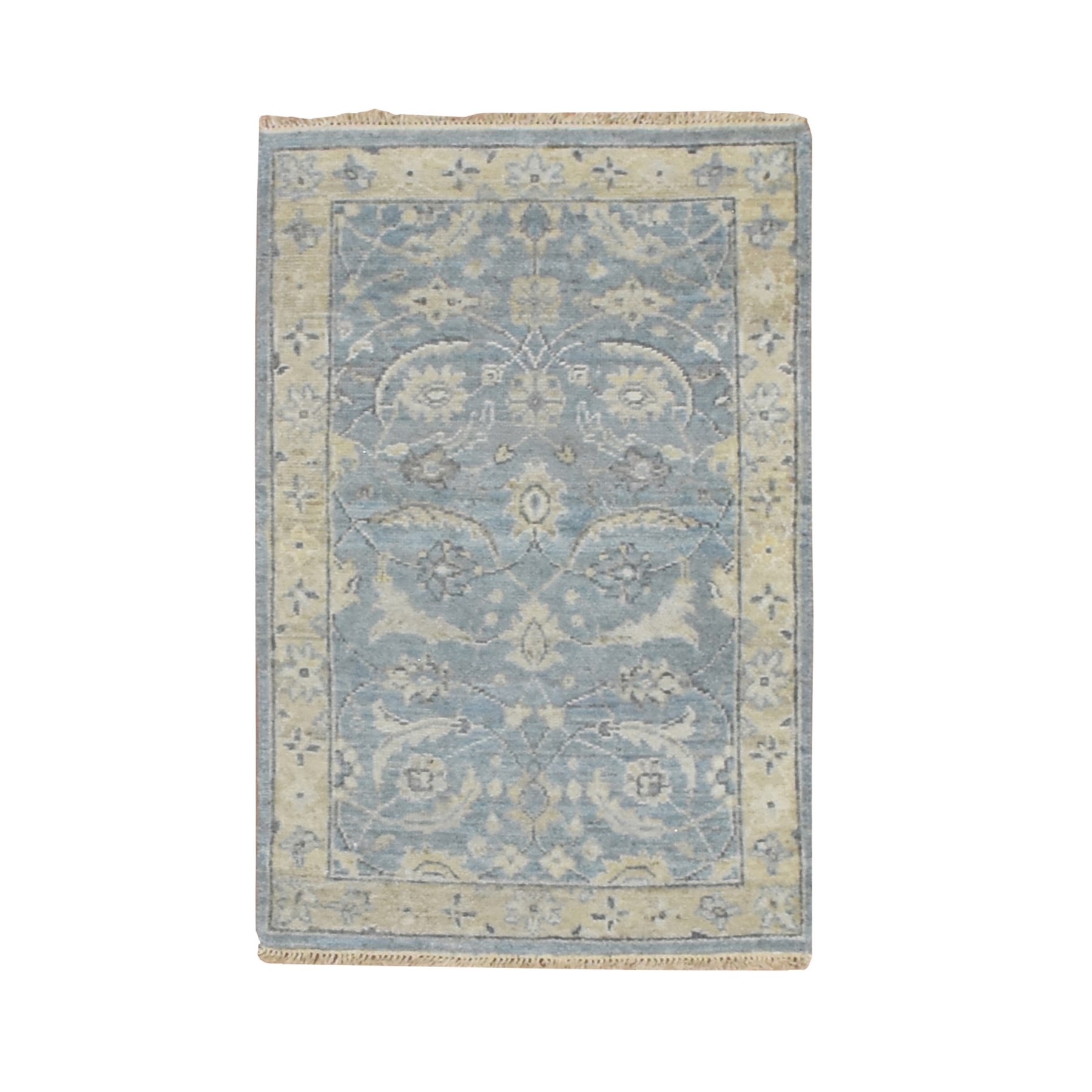 Oushak-And-Peshawar-Hand-Knotted-Rug-378940