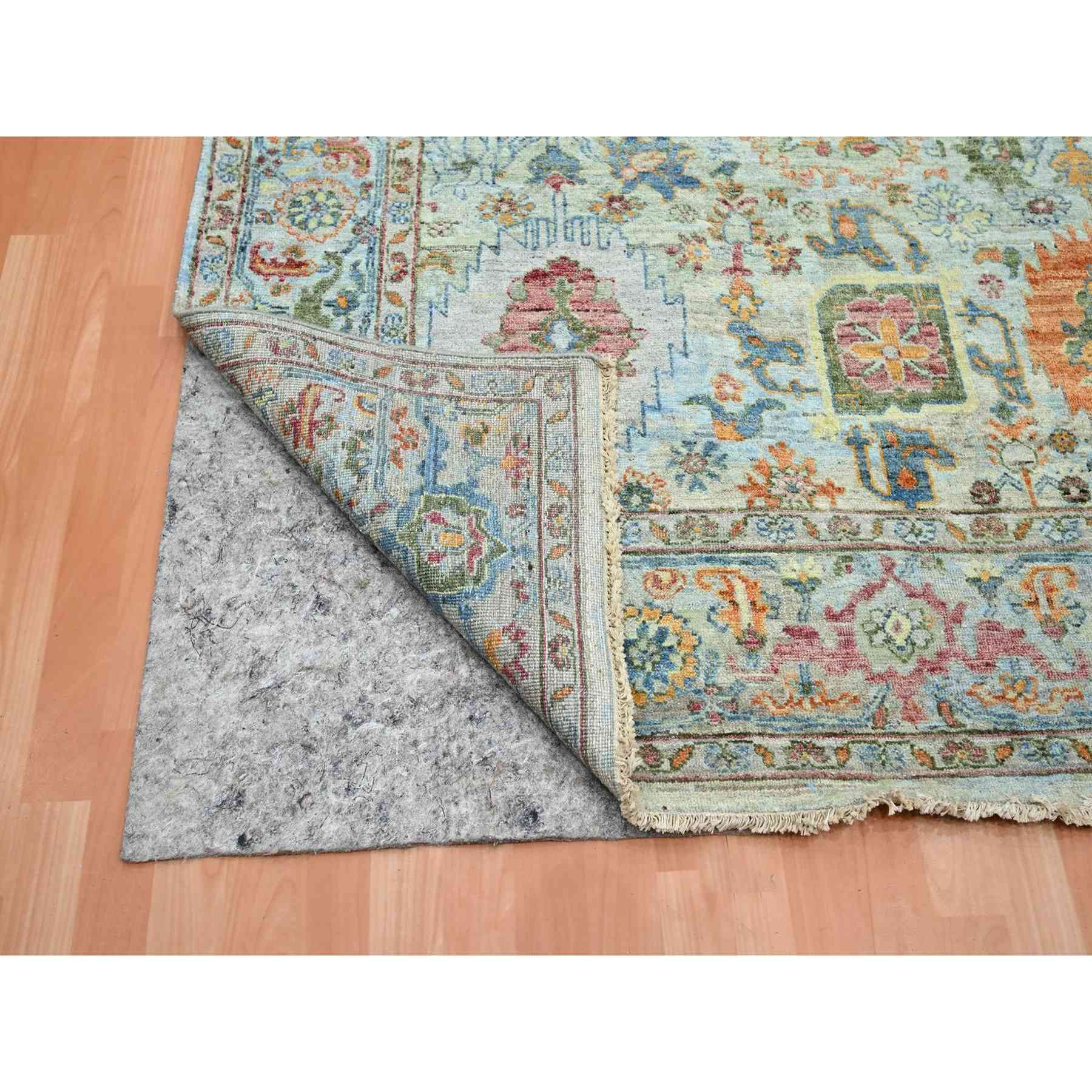 Oushak-And-Peshawar-Hand-Knotted-Rug-378965