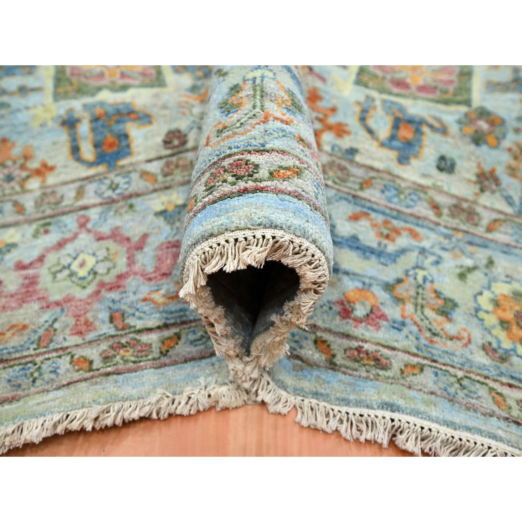 Oushak-And-Peshawar-Hand-Knotted-Rug-378965