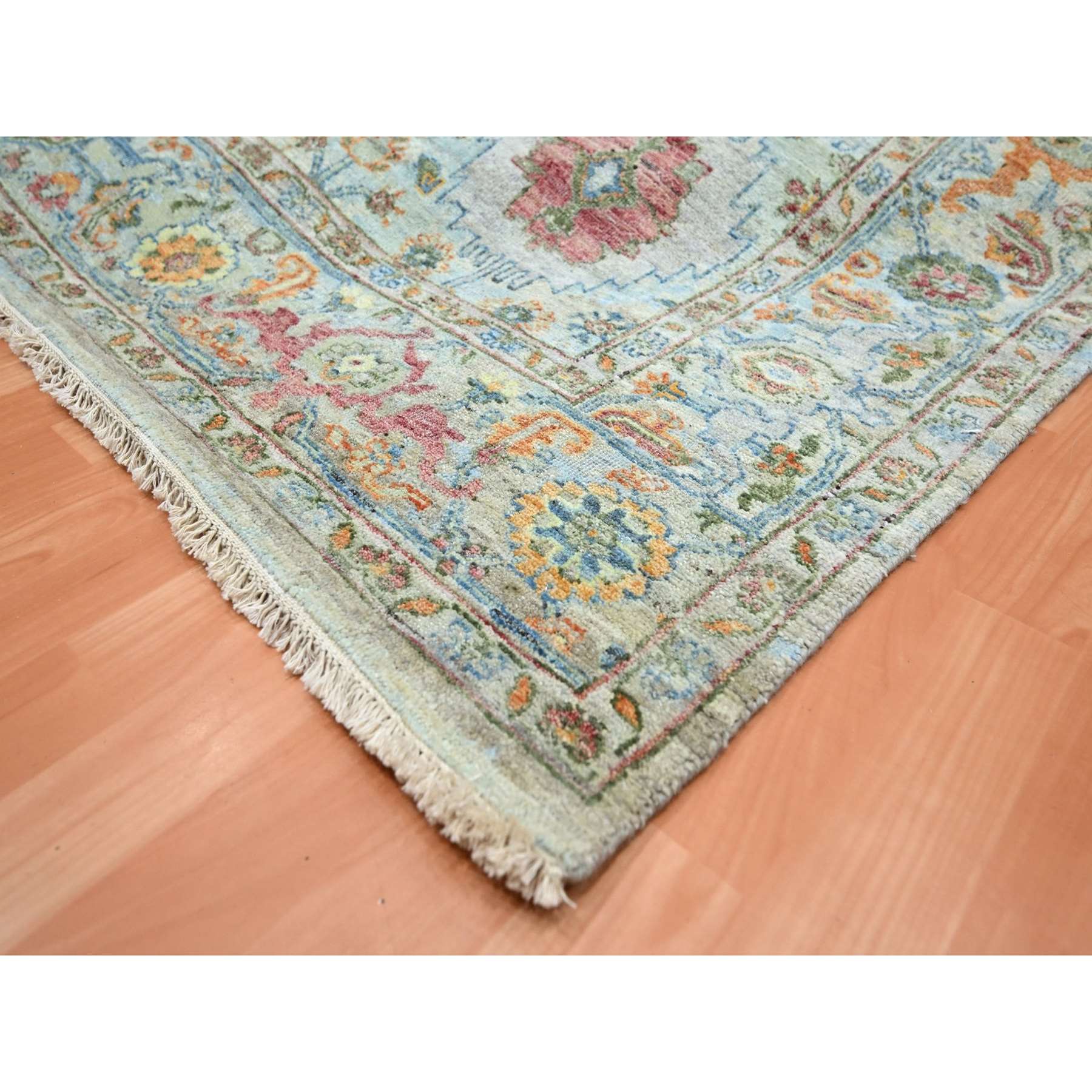 Oushak-And-Peshawar-Hand-Knotted-Rug-378965