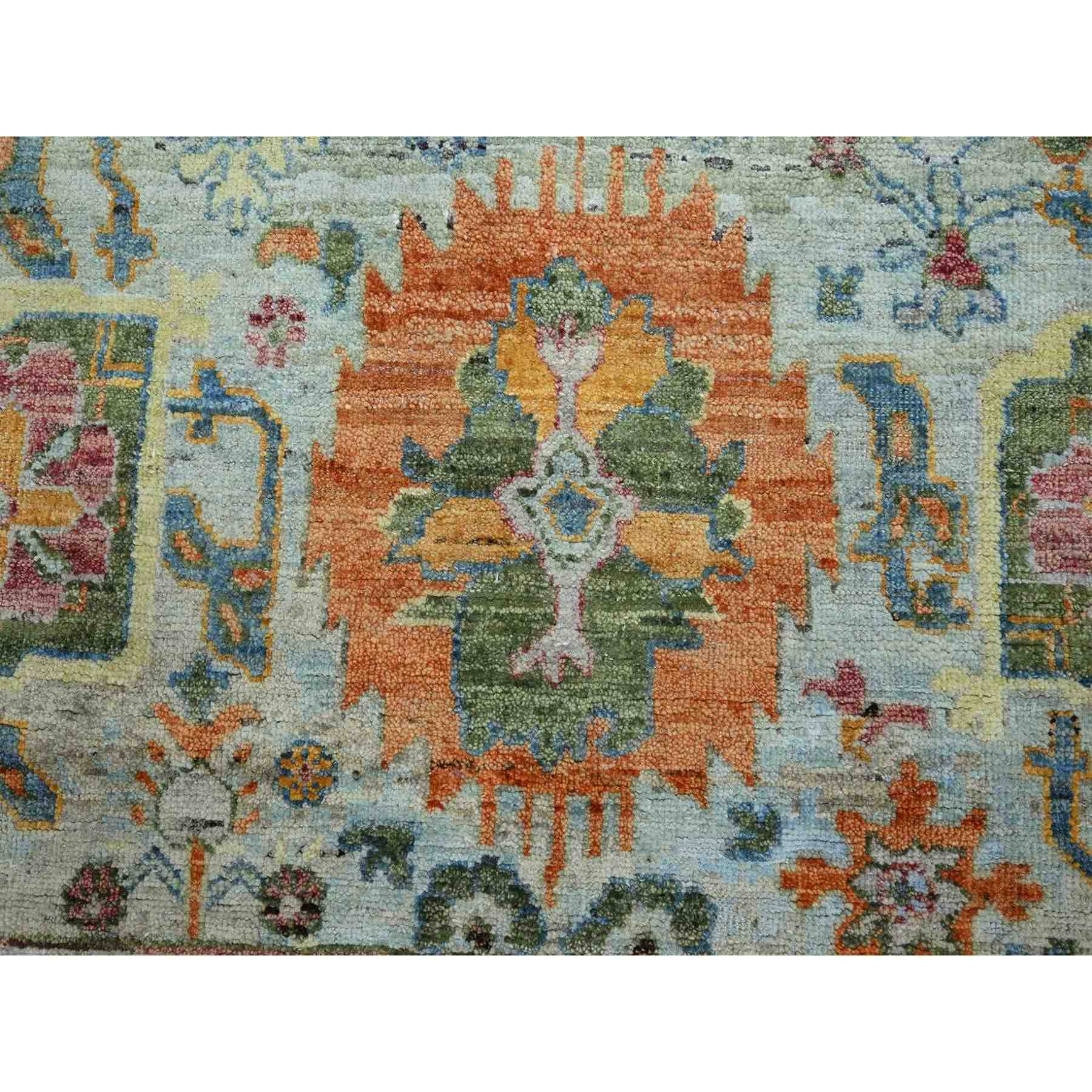 Oushak-And-Peshawar-Hand-Knotted-Rug-378965