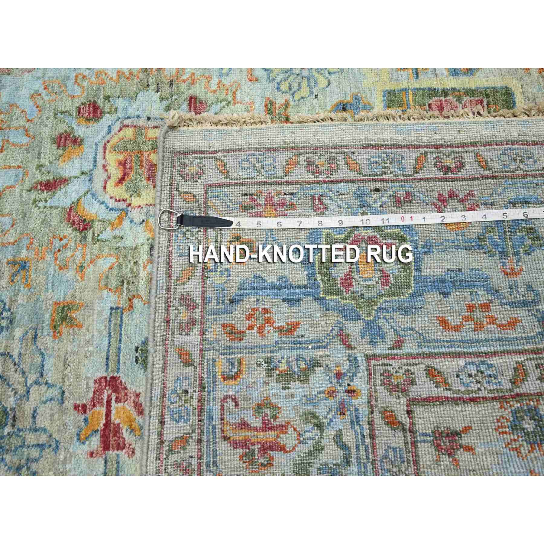 Oushak-And-Peshawar-Hand-Knotted-Rug-378965
