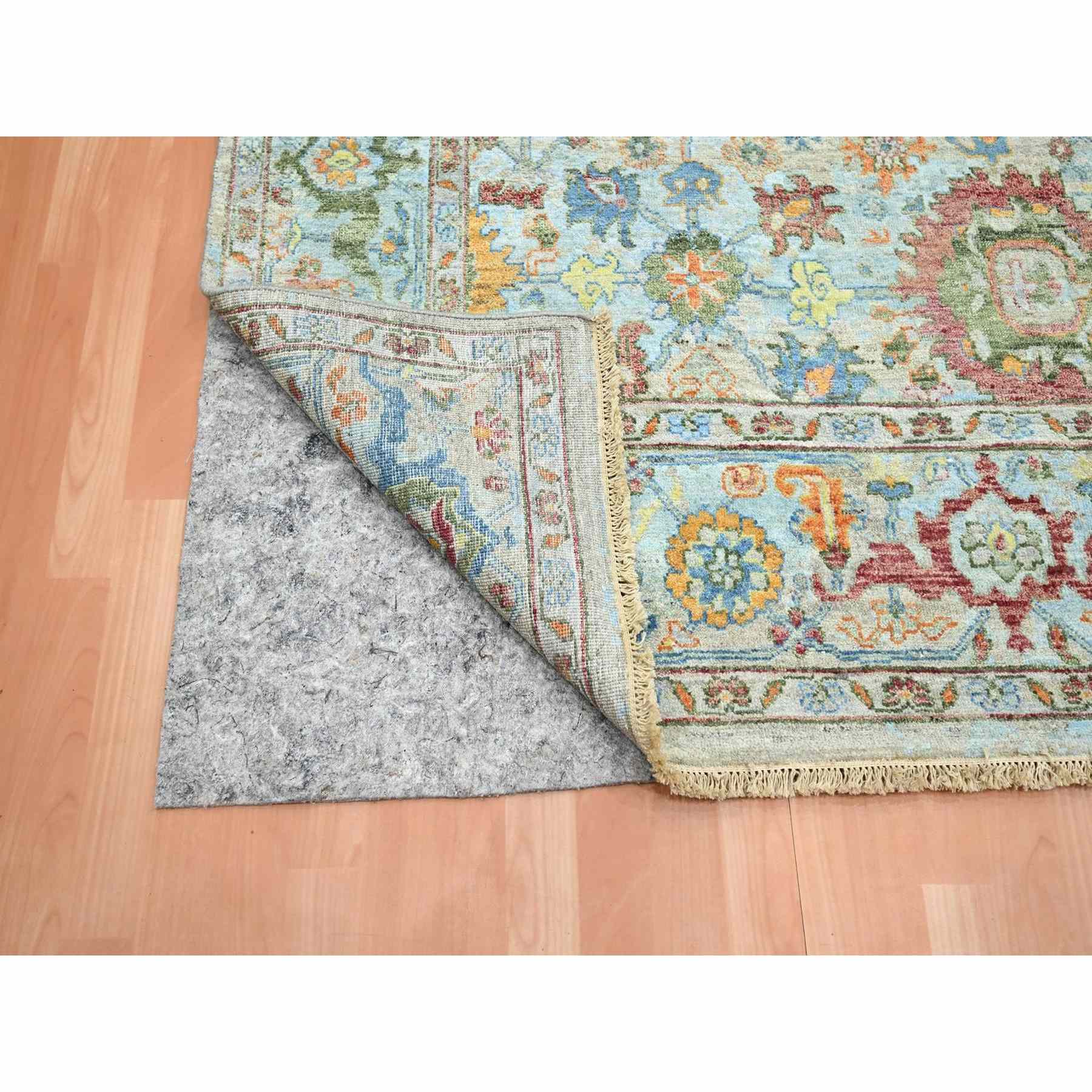 Oushak-And-Peshawar-Hand-Knotted-Rug-378970