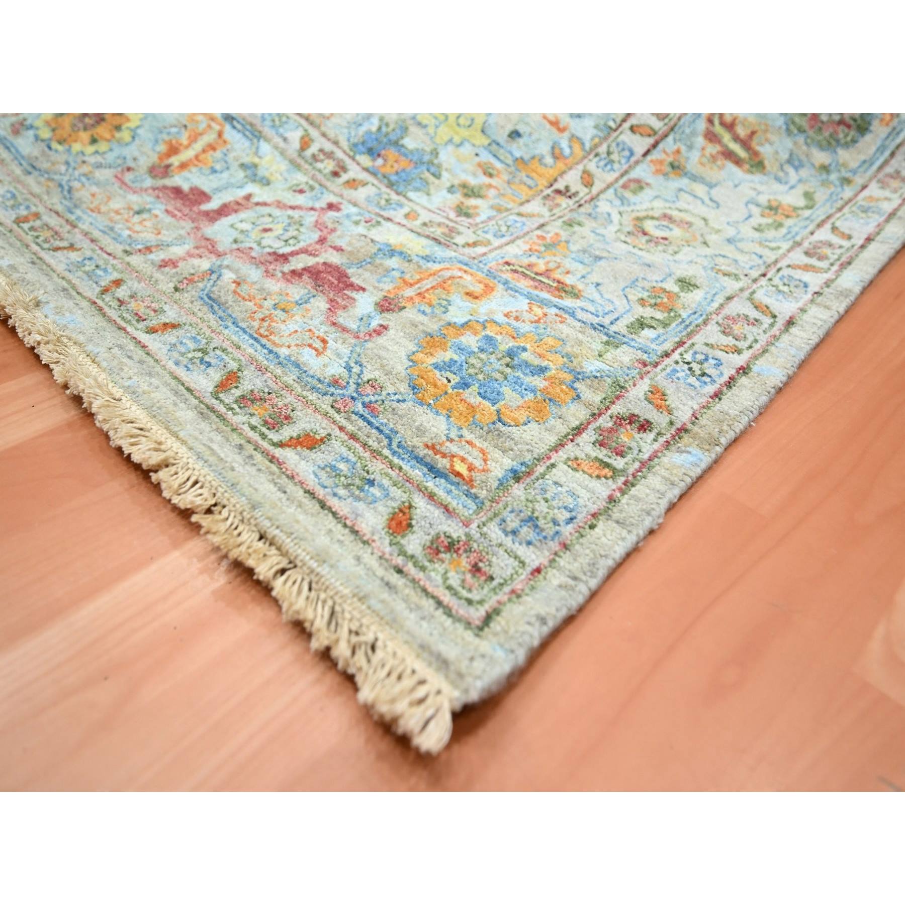 Oushak-And-Peshawar-Hand-Knotted-Rug-378970