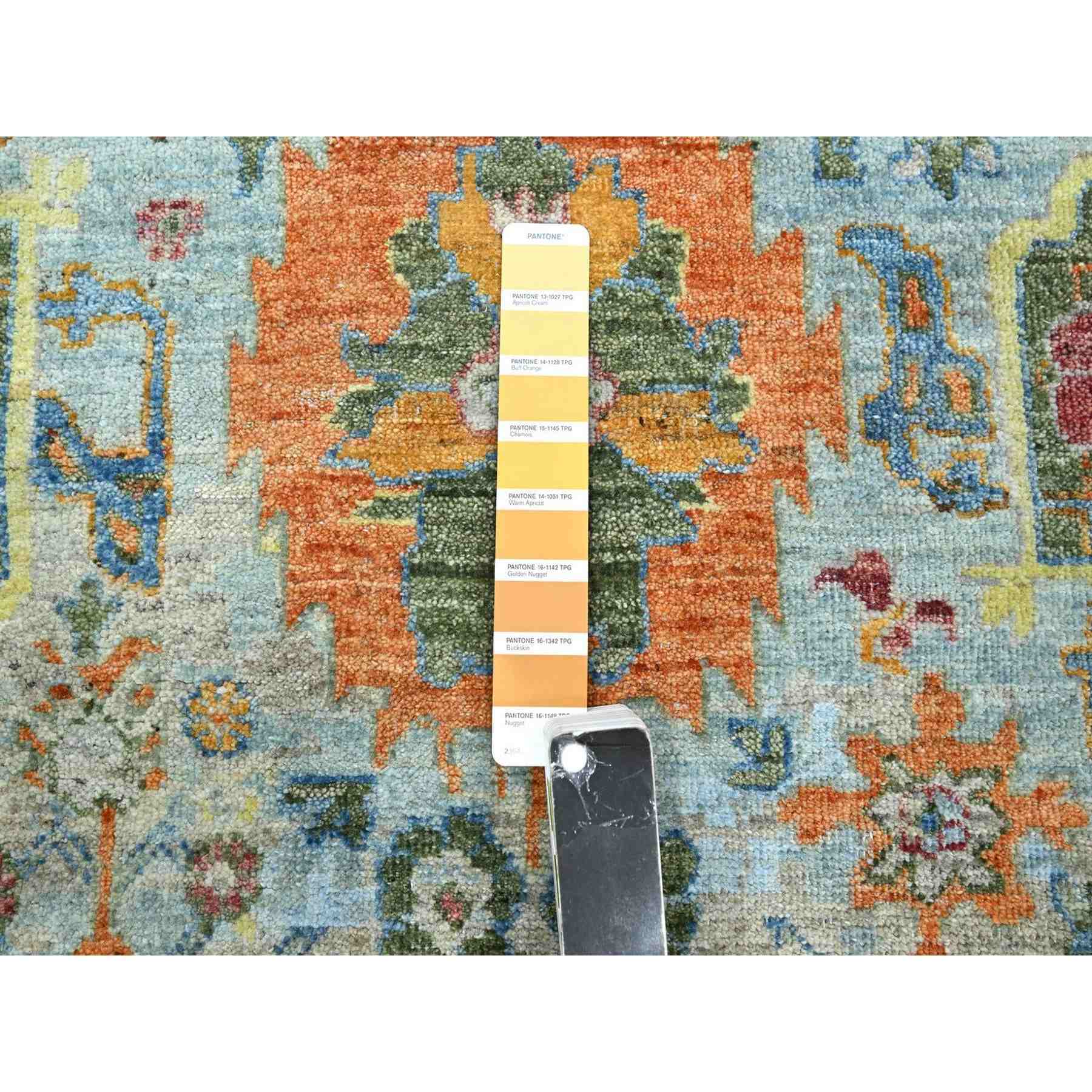 Oushak-And-Peshawar-Hand-Knotted-Rug-378970