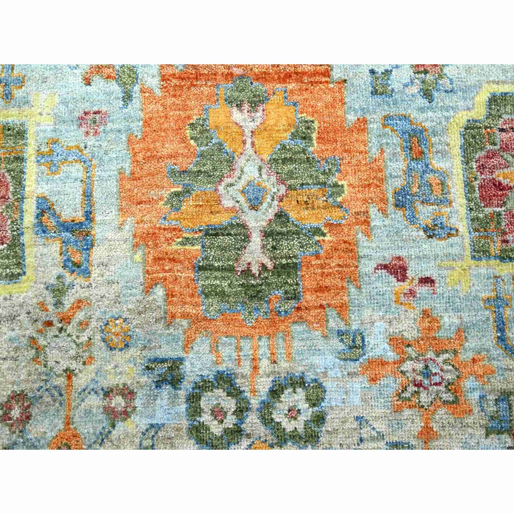 Oushak-And-Peshawar-Hand-Knotted-Rug-378970