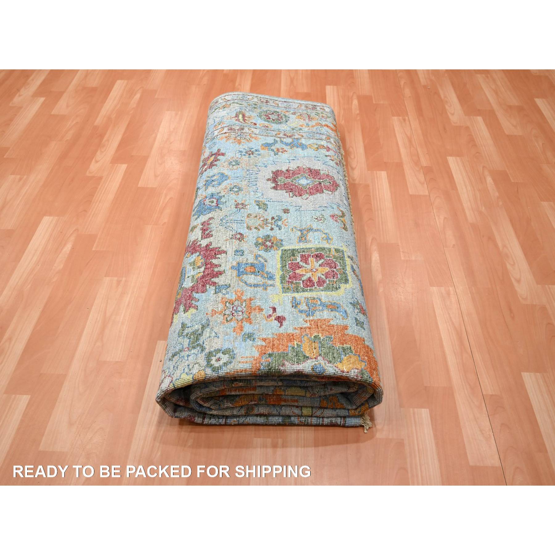 Oushak-And-Peshawar-Hand-Knotted-Rug-378970
