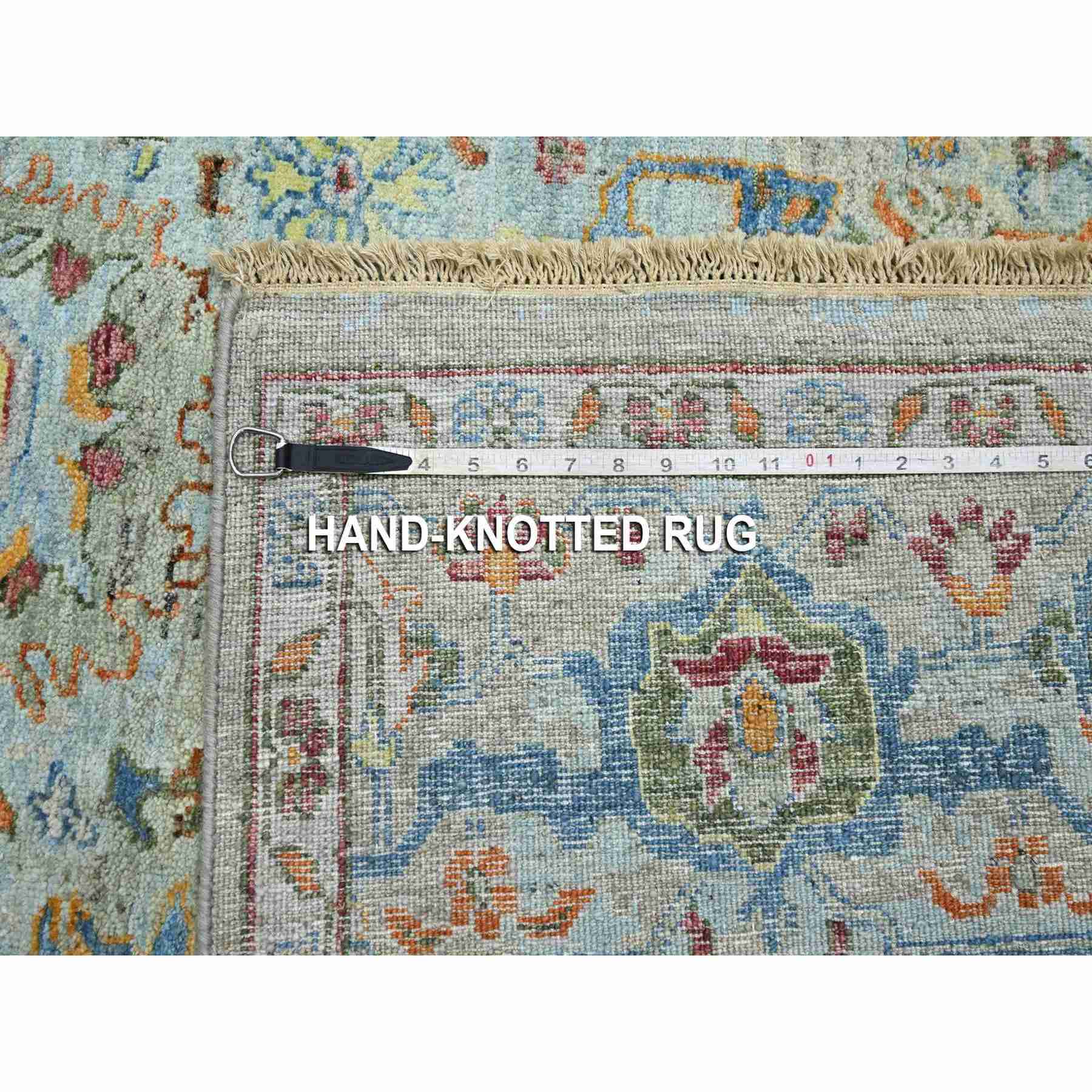 Oushak-And-Peshawar-Hand-Knotted-Rug-378970