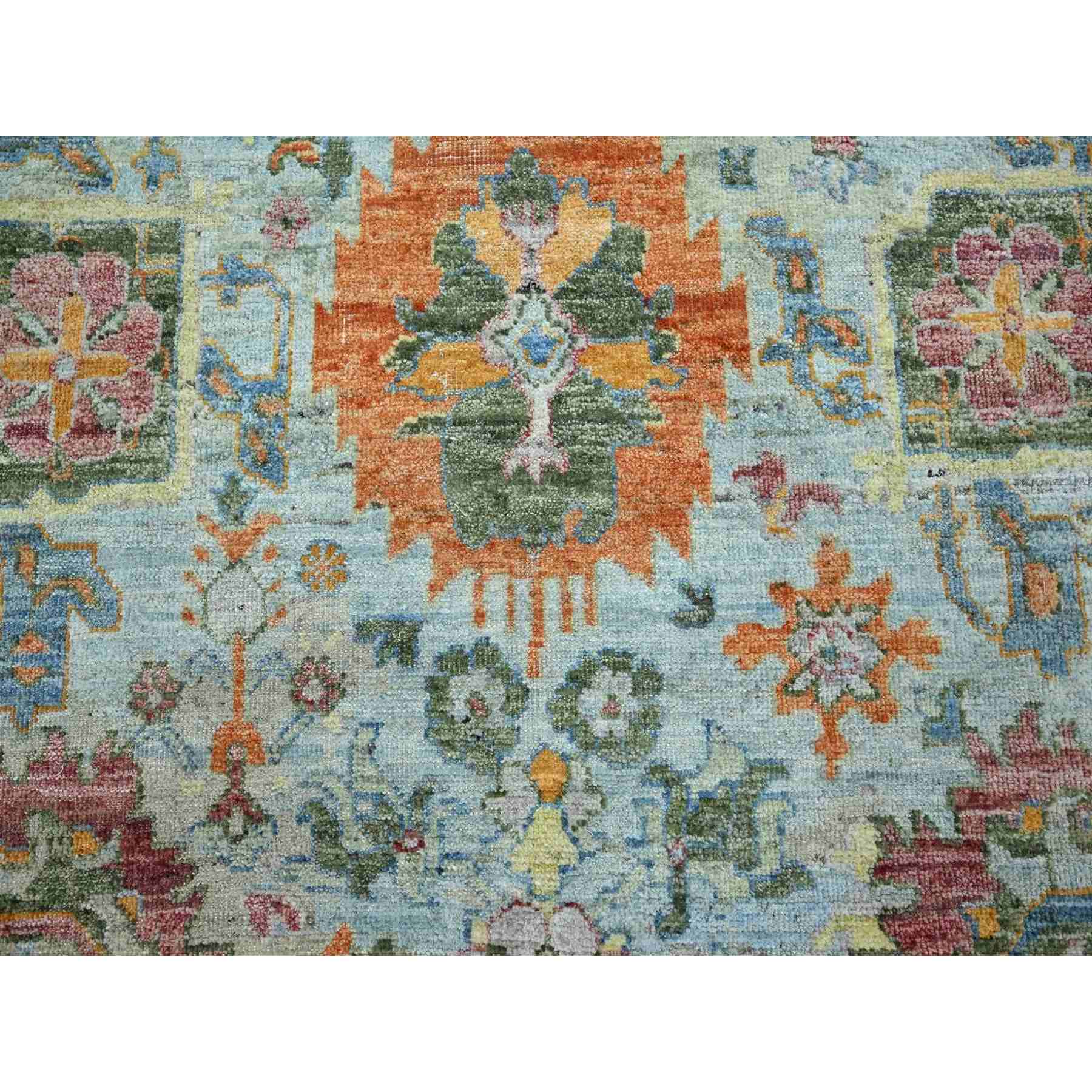 Oushak-And-Peshawar-Hand-Knotted-Rug-378975