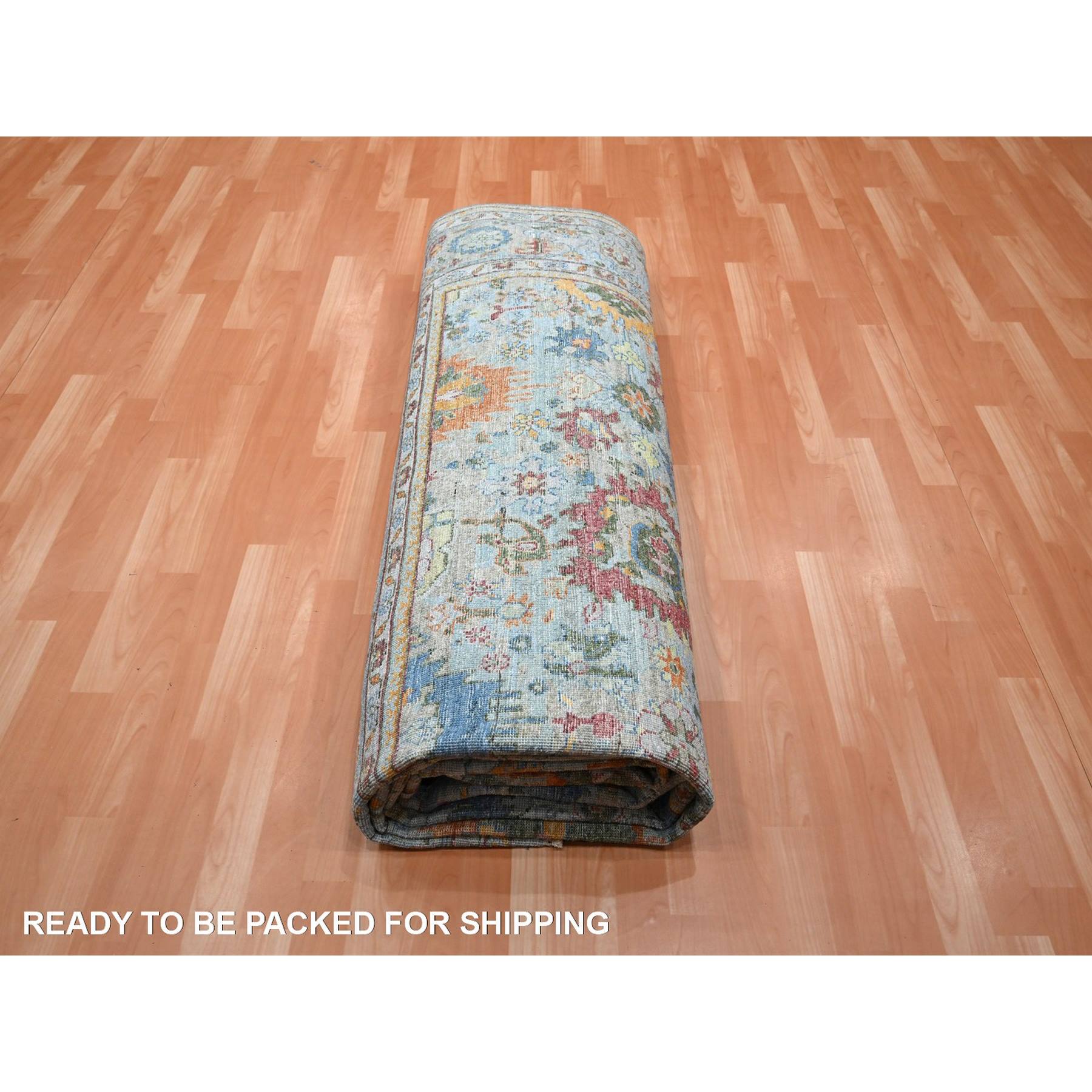 Oushak-And-Peshawar-Hand-Knotted-Rug-378975