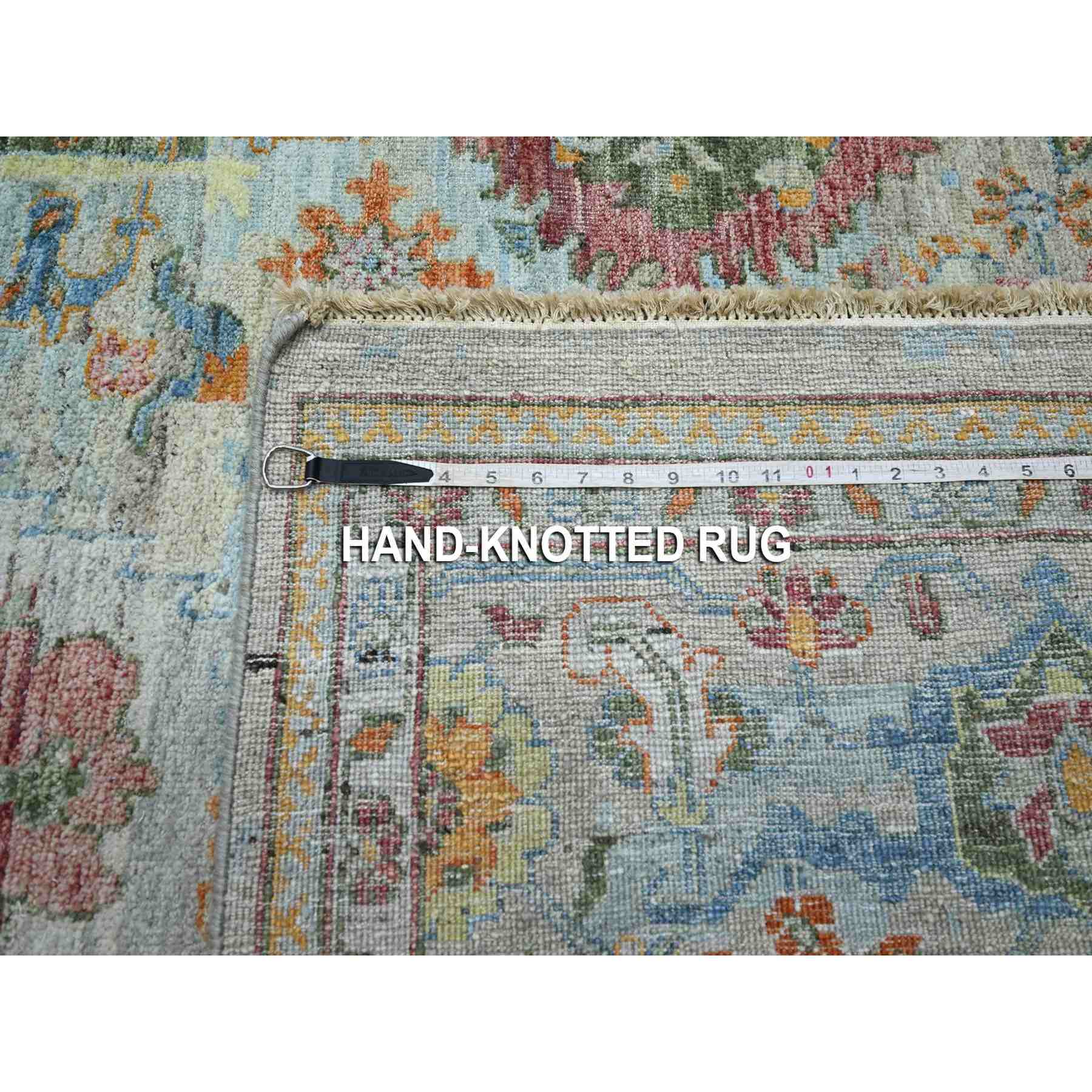 Oushak-And-Peshawar-Hand-Knotted-Rug-378975