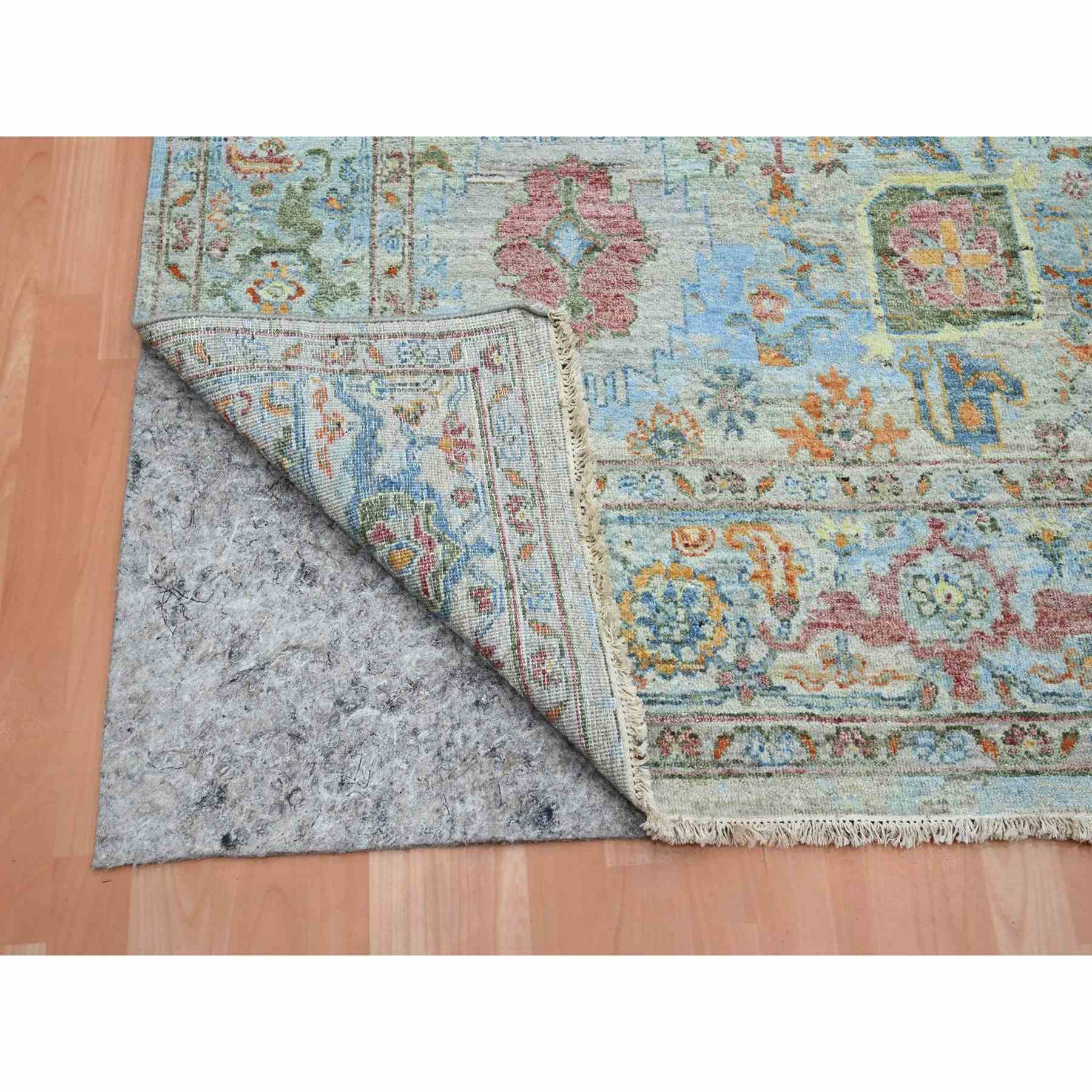 Oushak-And-Peshawar-Hand-Knotted-Rug-378980