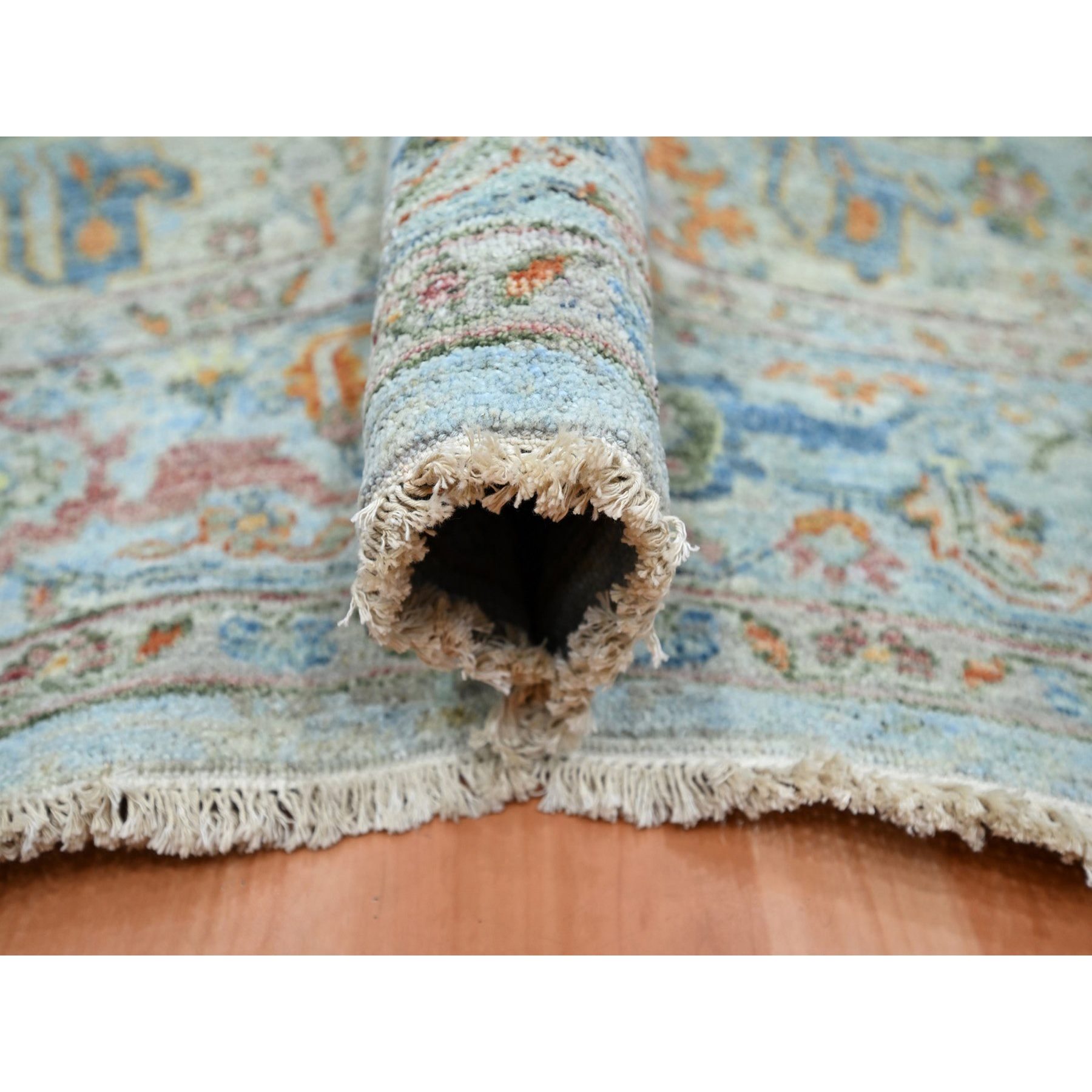 Oushak-And-Peshawar-Hand-Knotted-Rug-378980