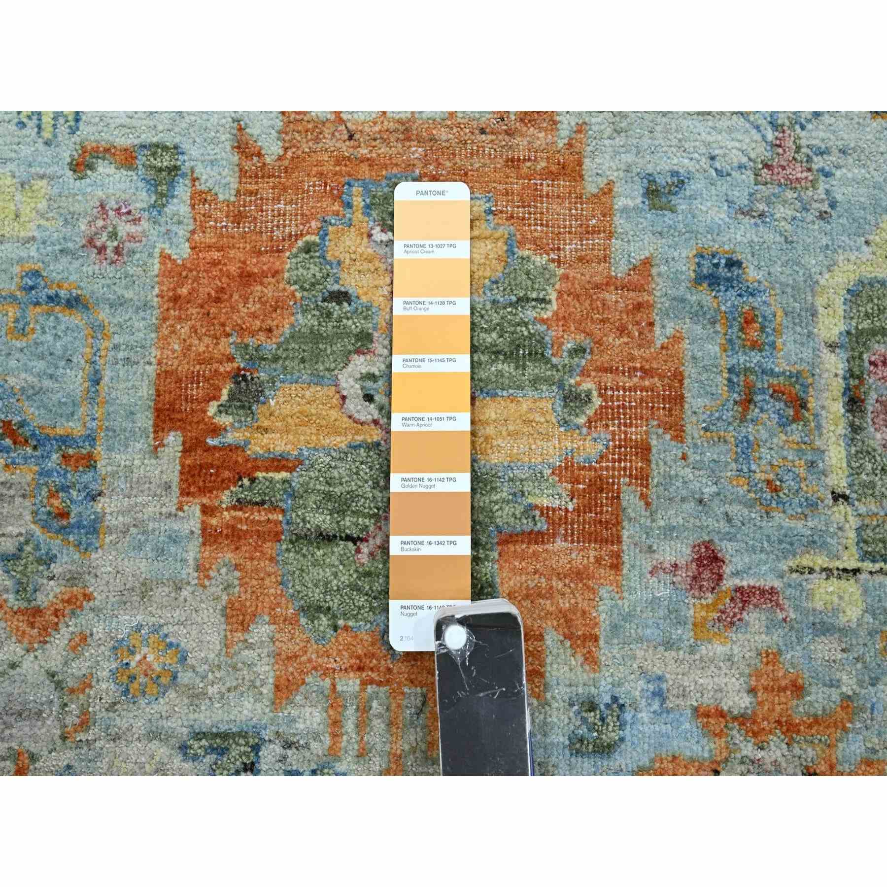 Oushak-And-Peshawar-Hand-Knotted-Rug-378980
