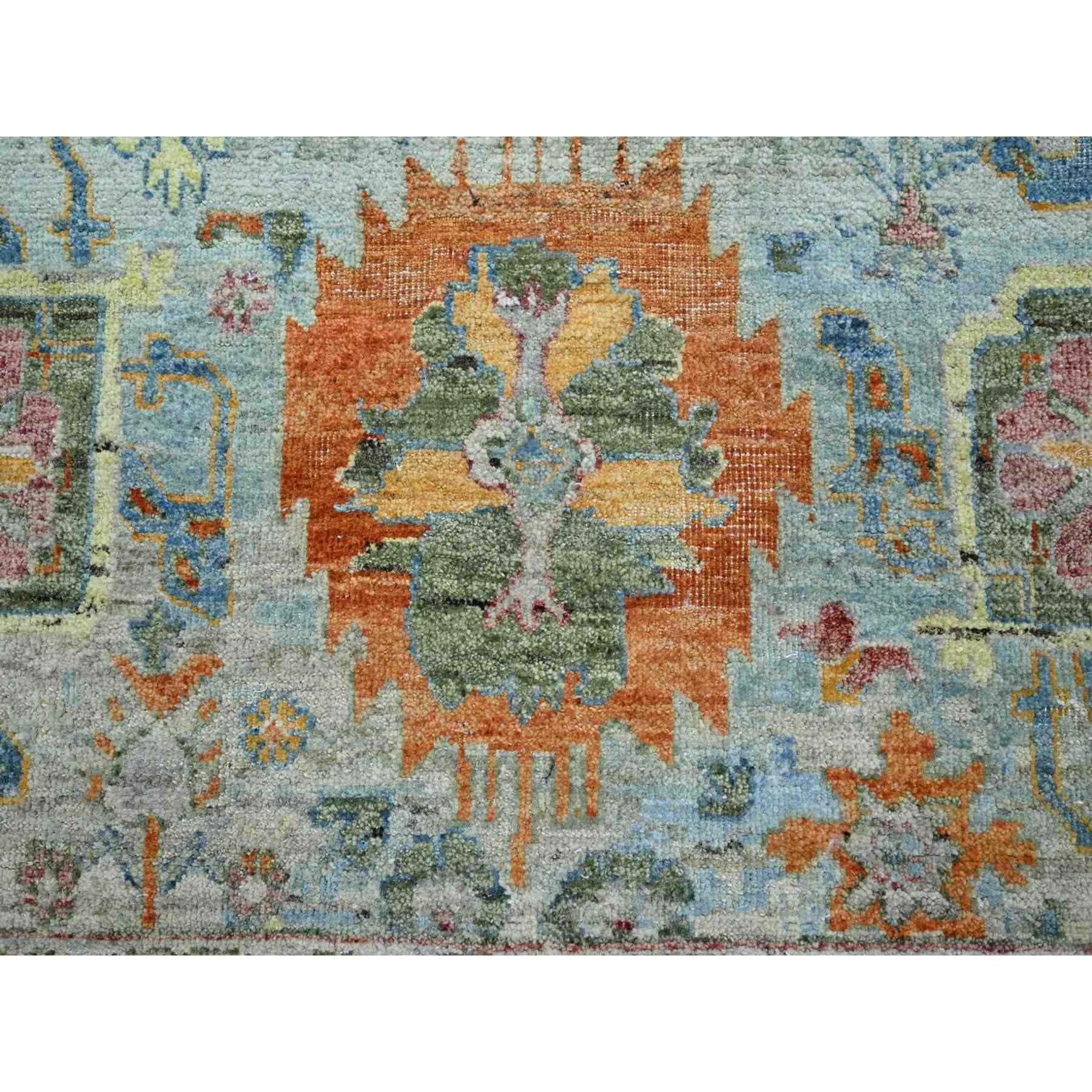 Oushak-And-Peshawar-Hand-Knotted-Rug-378980