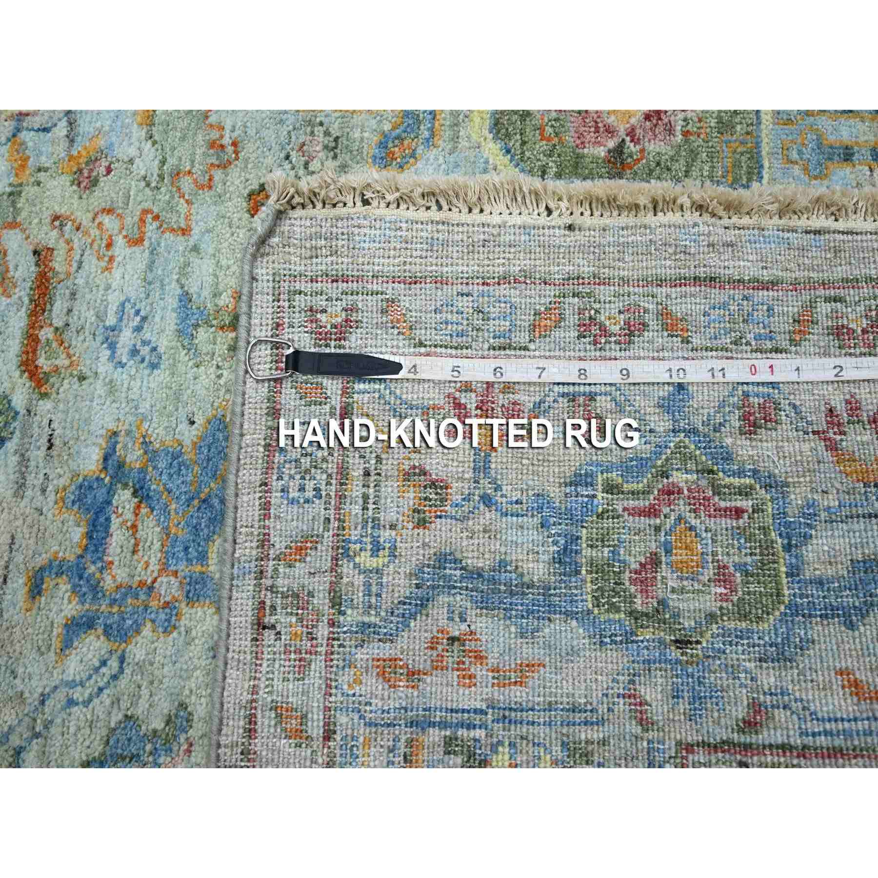 Oushak-And-Peshawar-Hand-Knotted-Rug-378980