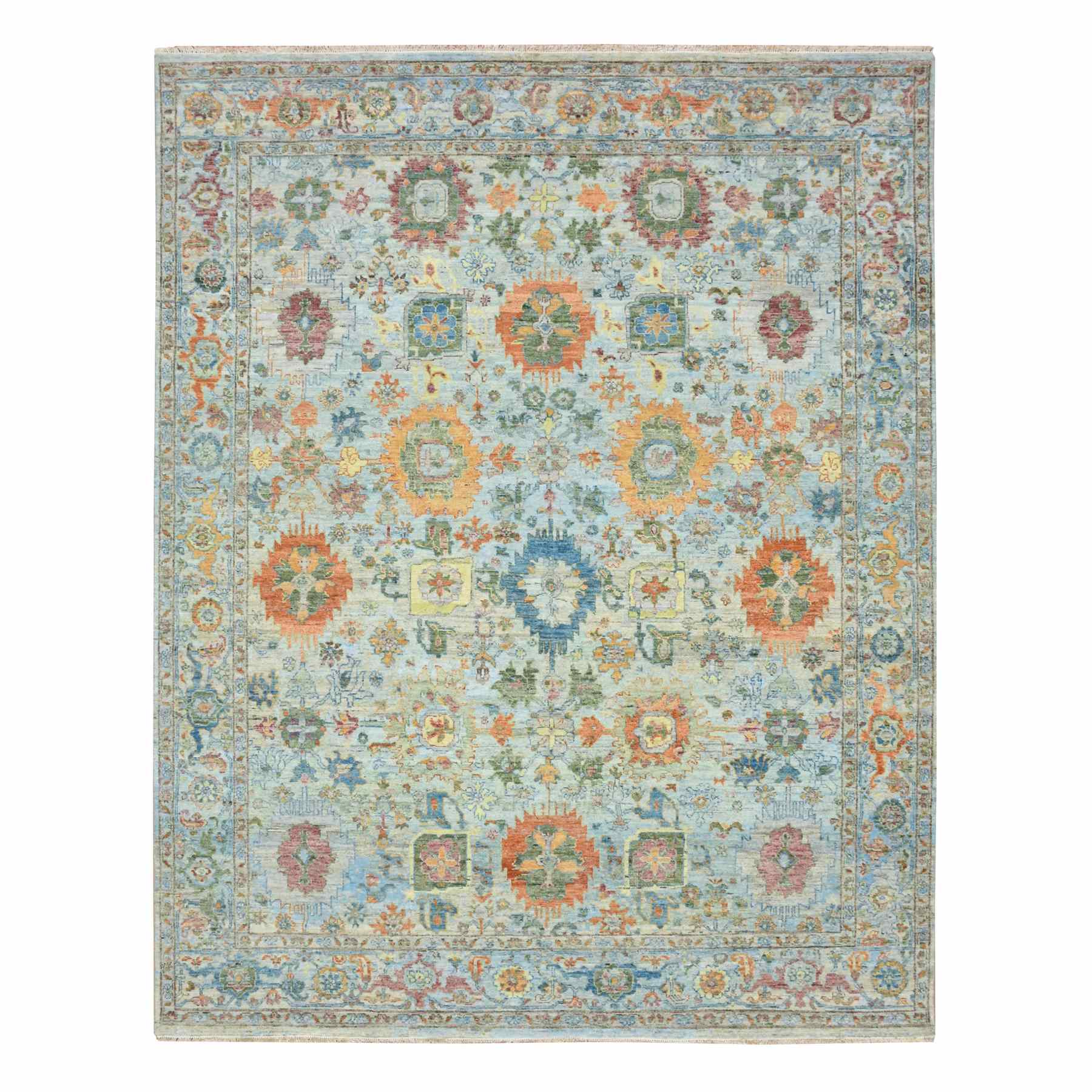 Oushak-And-Peshawar-Hand-Knotted-Rug-378985