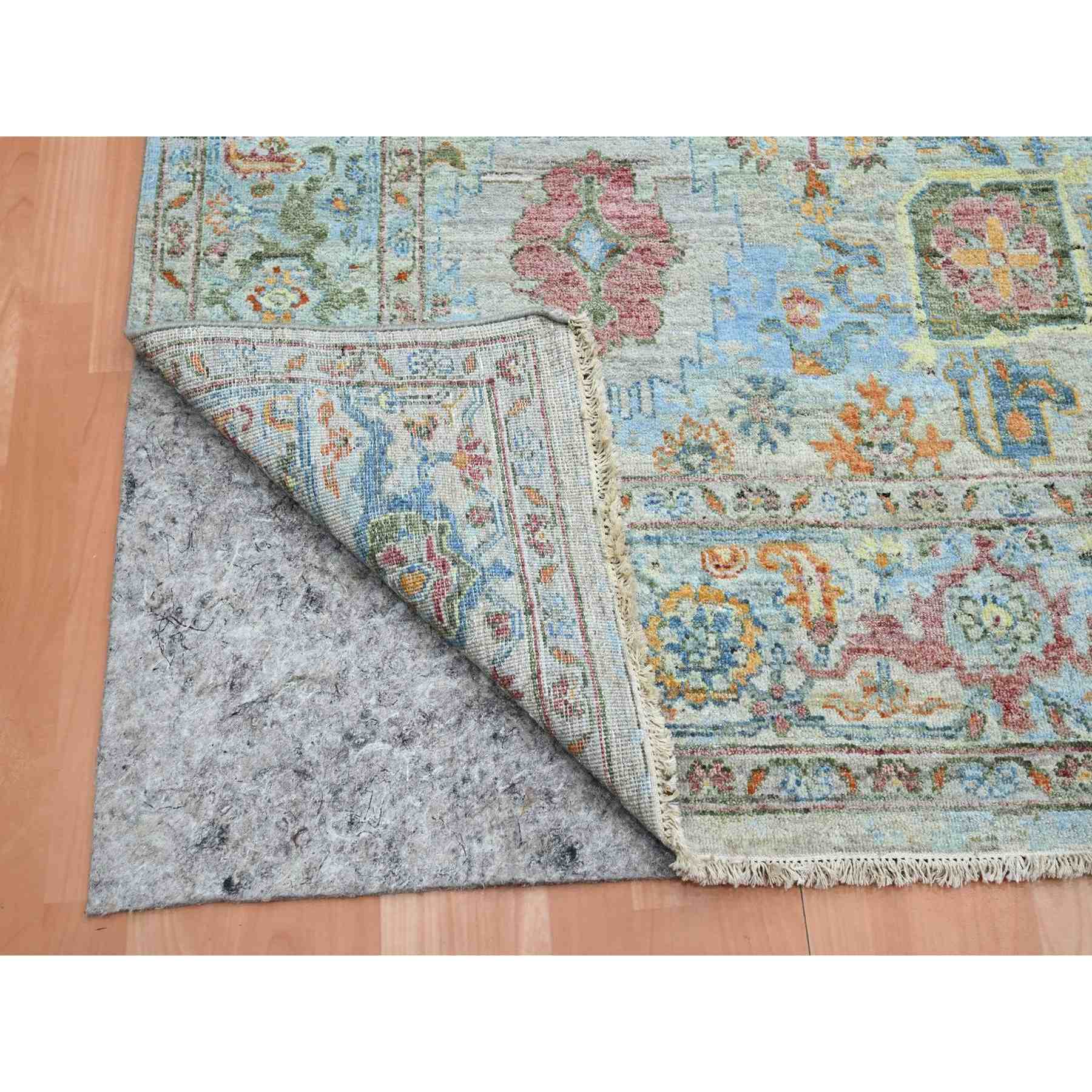 Oushak-And-Peshawar-Hand-Knotted-Rug-378985