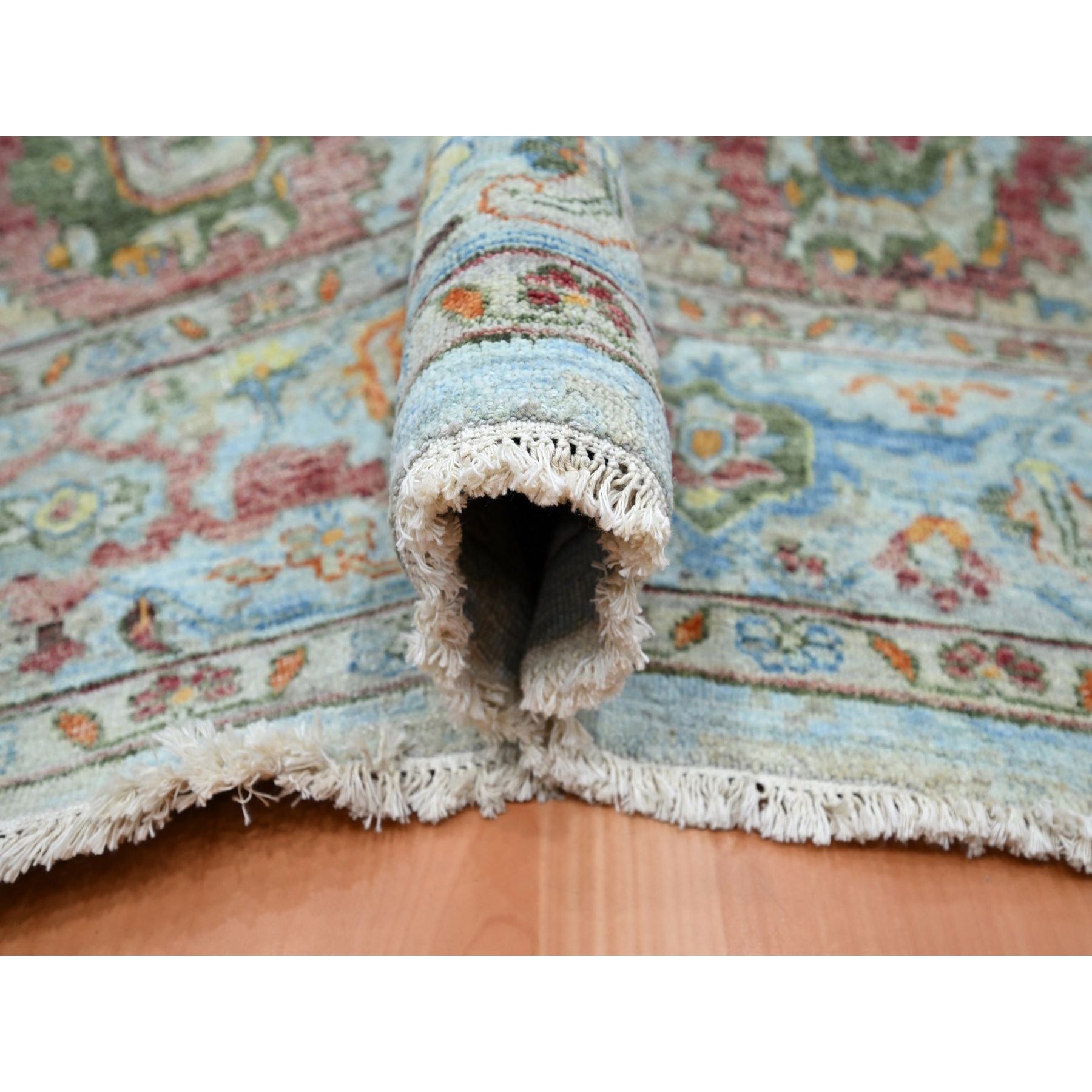 Oushak-And-Peshawar-Hand-Knotted-Rug-378985