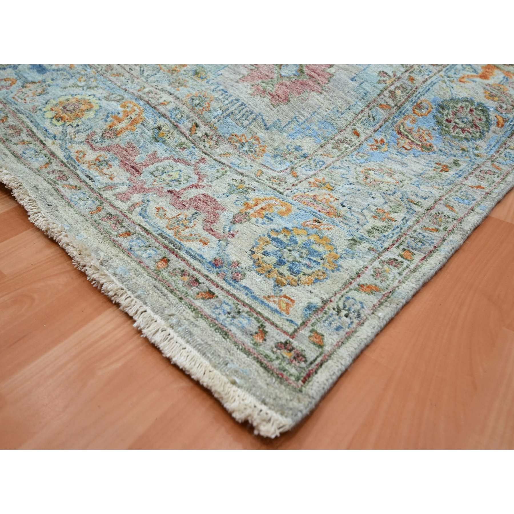 Oushak-And-Peshawar-Hand-Knotted-Rug-378985