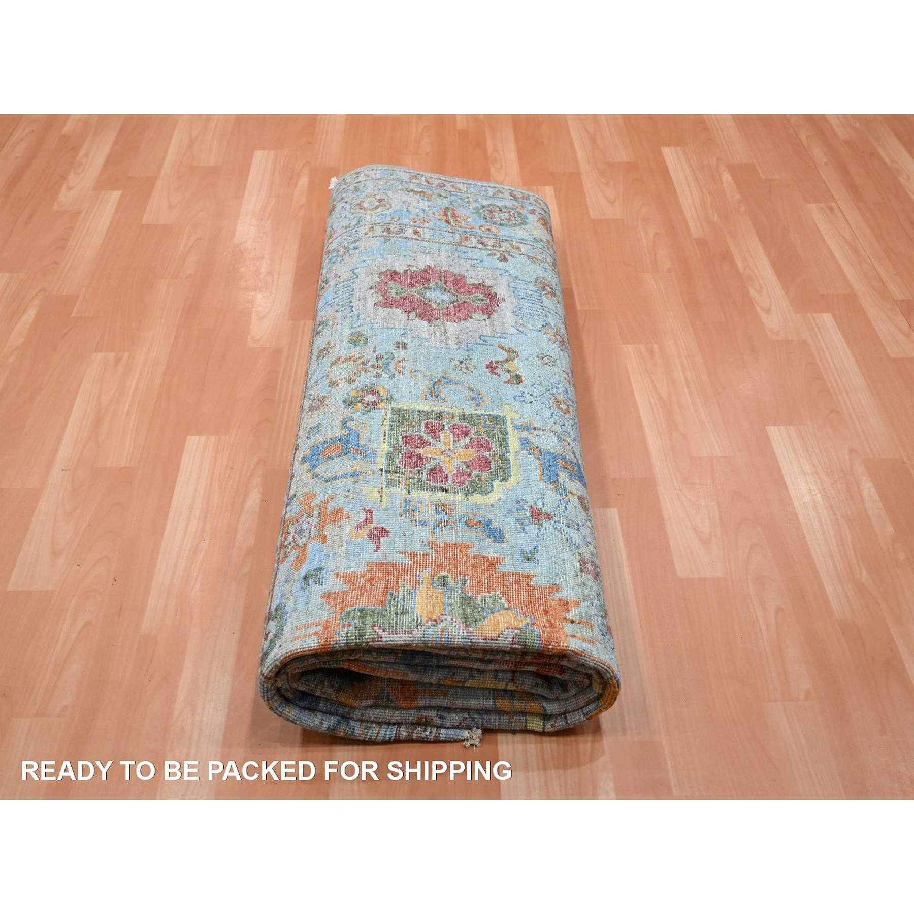 Oushak-And-Peshawar-Hand-Knotted-Rug-378985