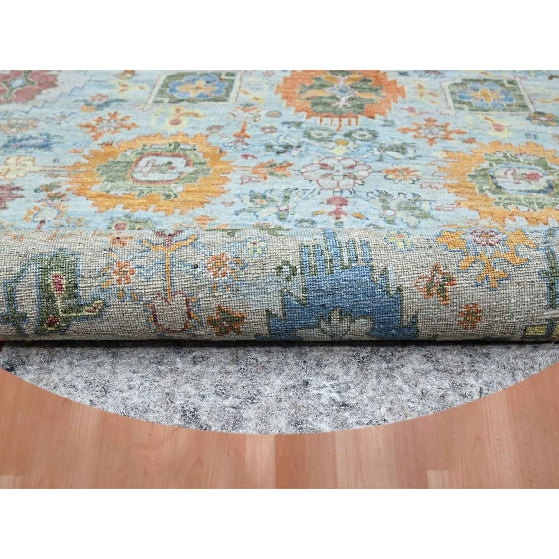 Oushak-And-Peshawar-Hand-Knotted-Rug-378990