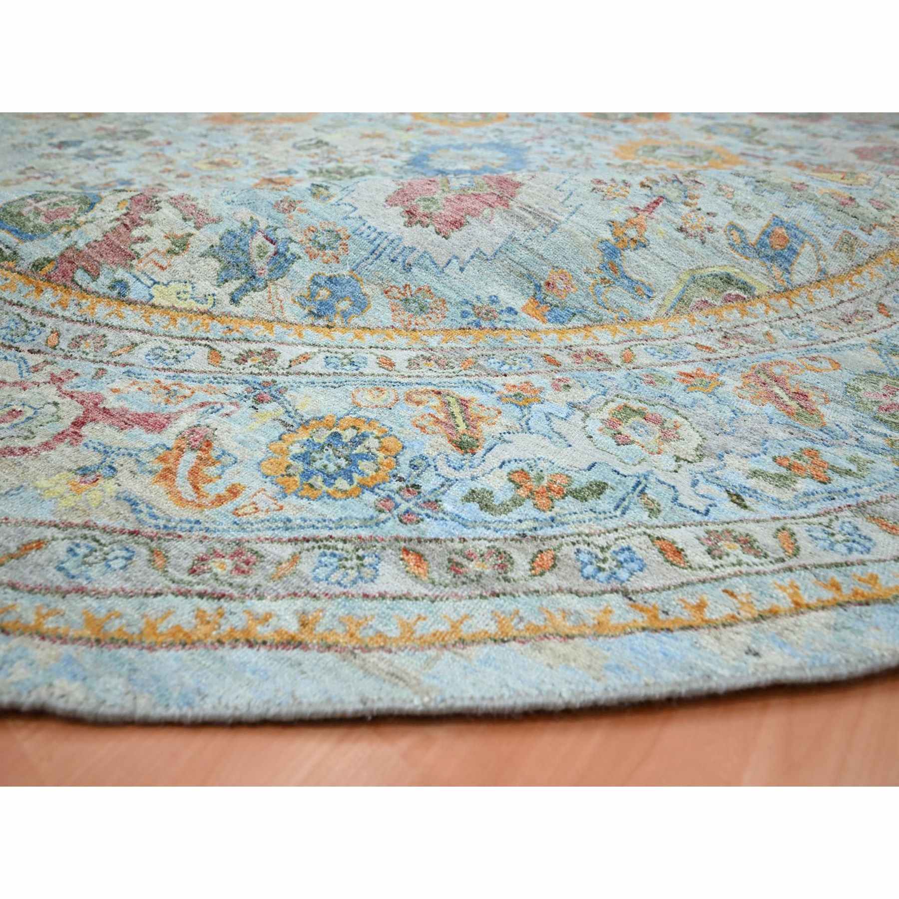 Oushak-And-Peshawar-Hand-Knotted-Rug-378990