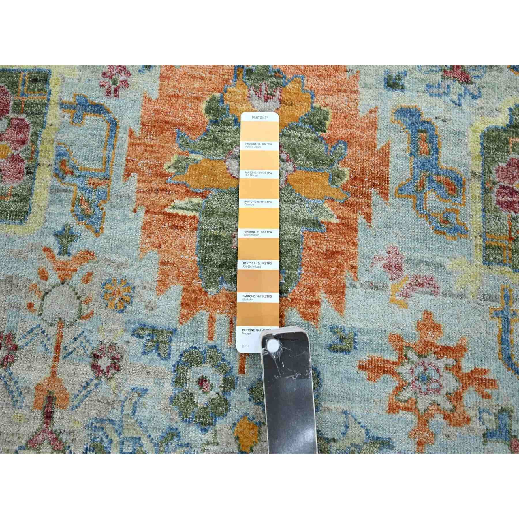 Oushak-And-Peshawar-Hand-Knotted-Rug-378990