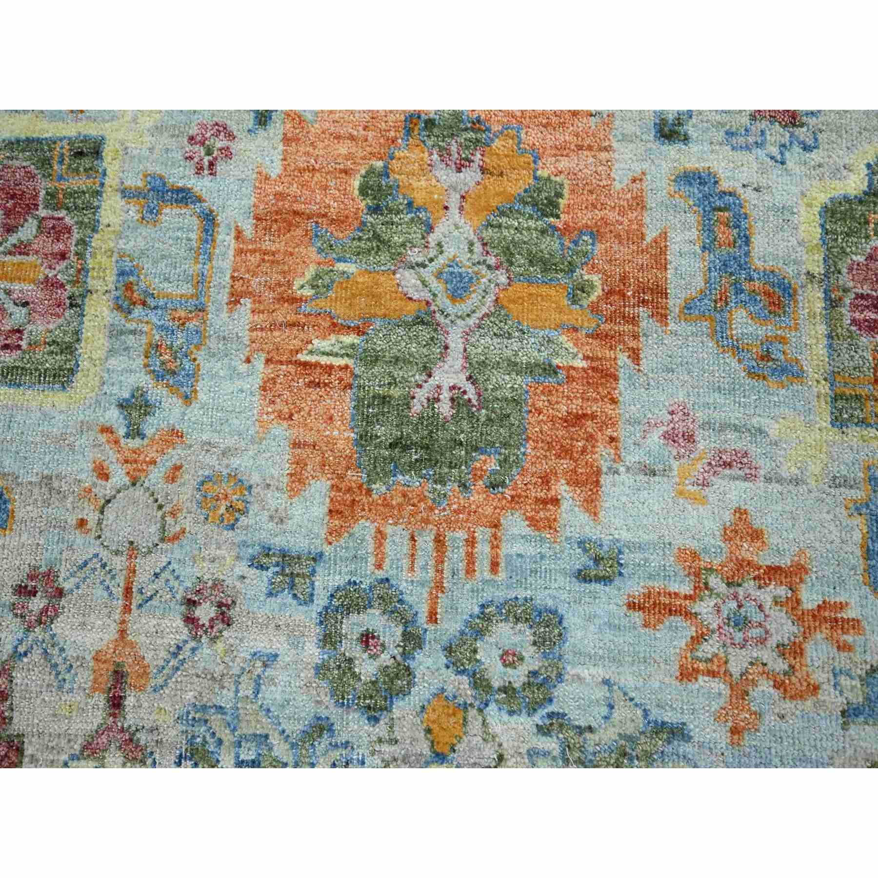 Oushak-And-Peshawar-Hand-Knotted-Rug-378990