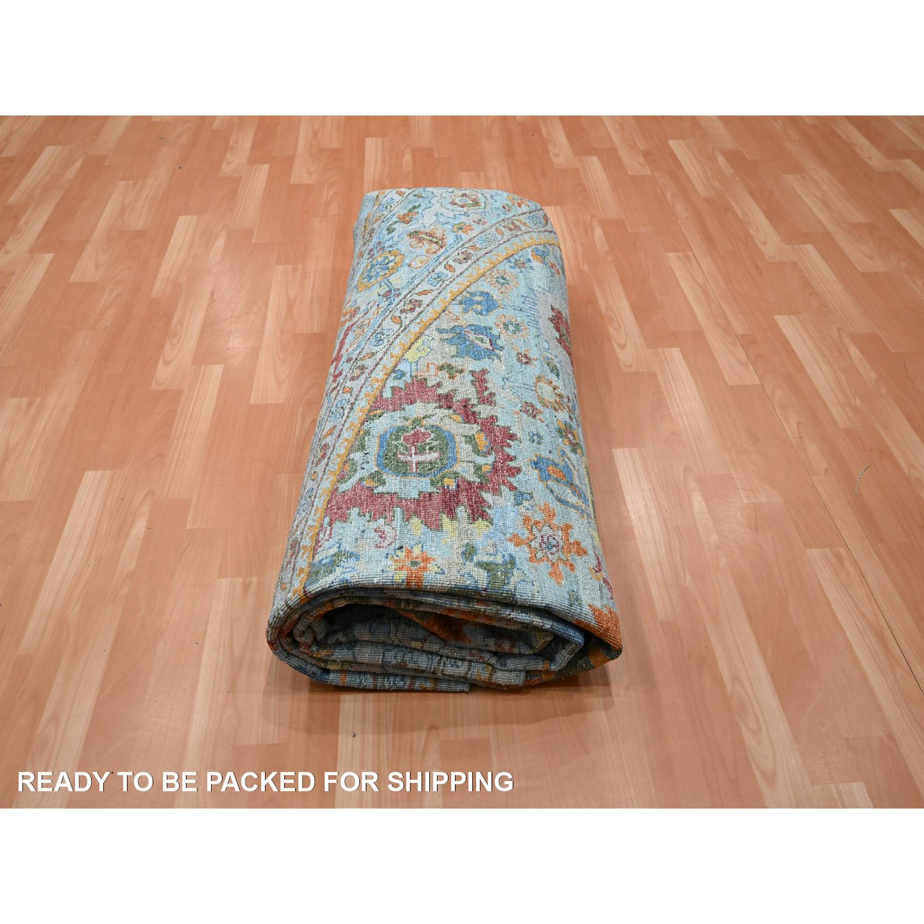 Oushak-And-Peshawar-Hand-Knotted-Rug-378990