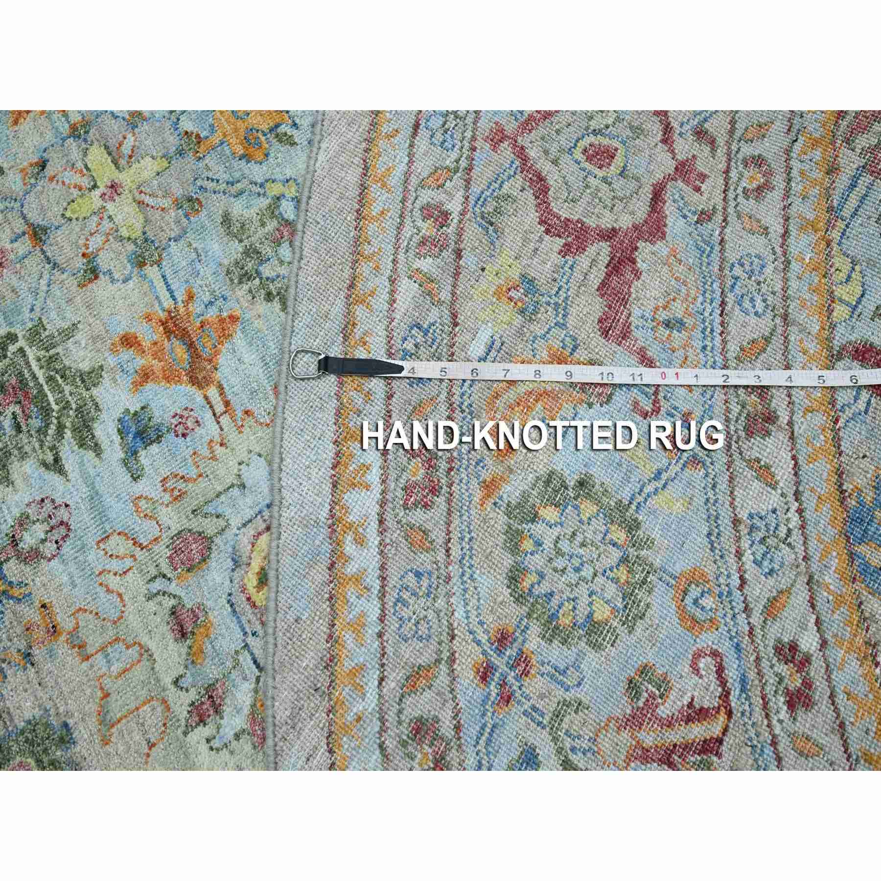 Oushak-And-Peshawar-Hand-Knotted-Rug-378990