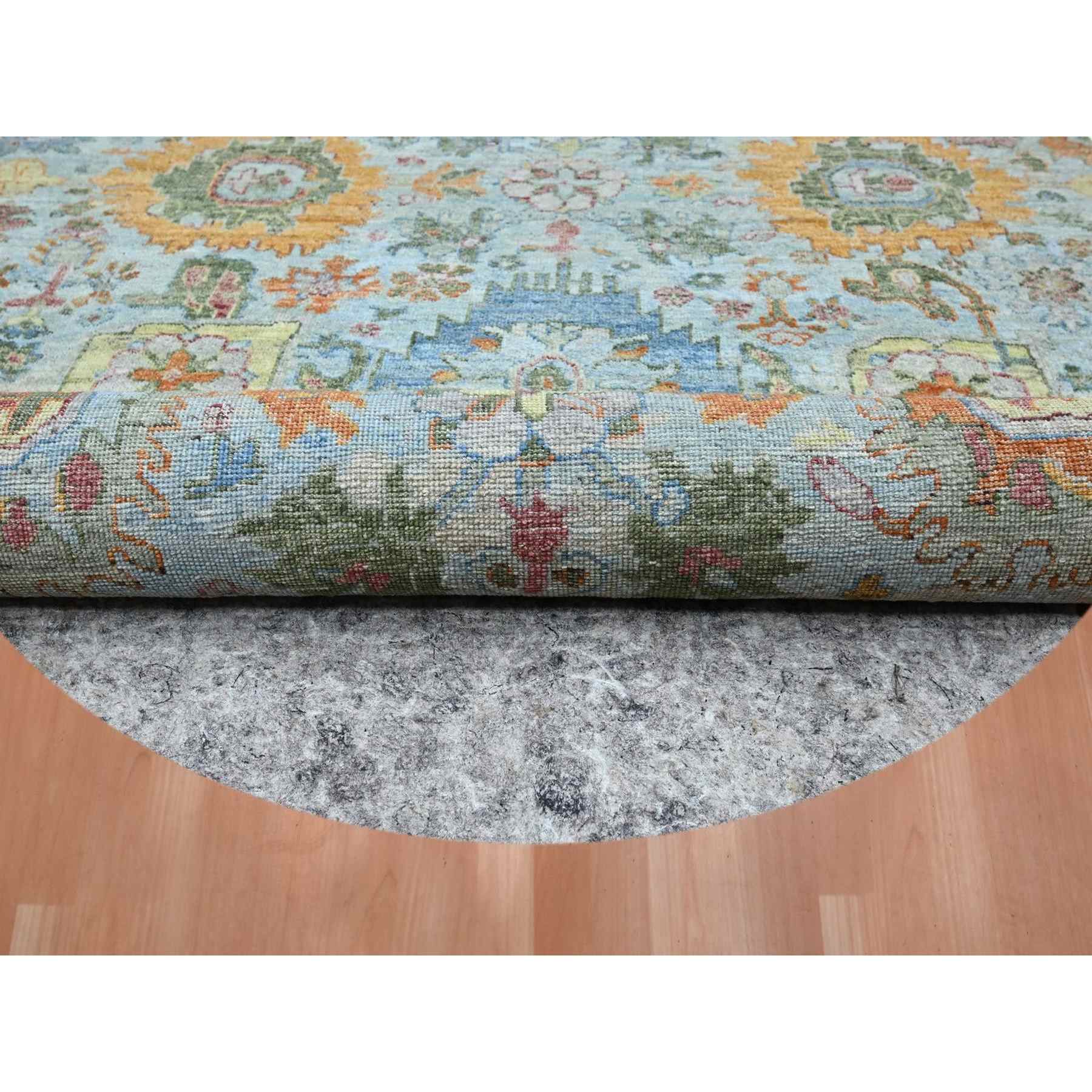 Oushak-And-Peshawar-Hand-Knotted-Rug-378995