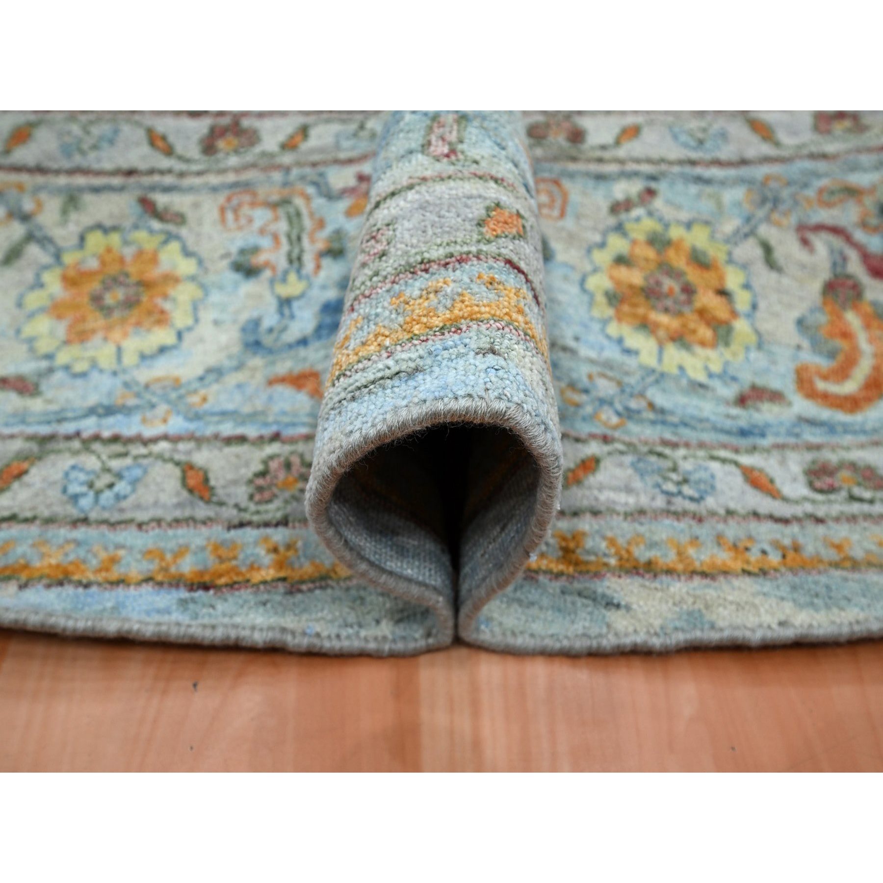 Oushak-And-Peshawar-Hand-Knotted-Rug-378995