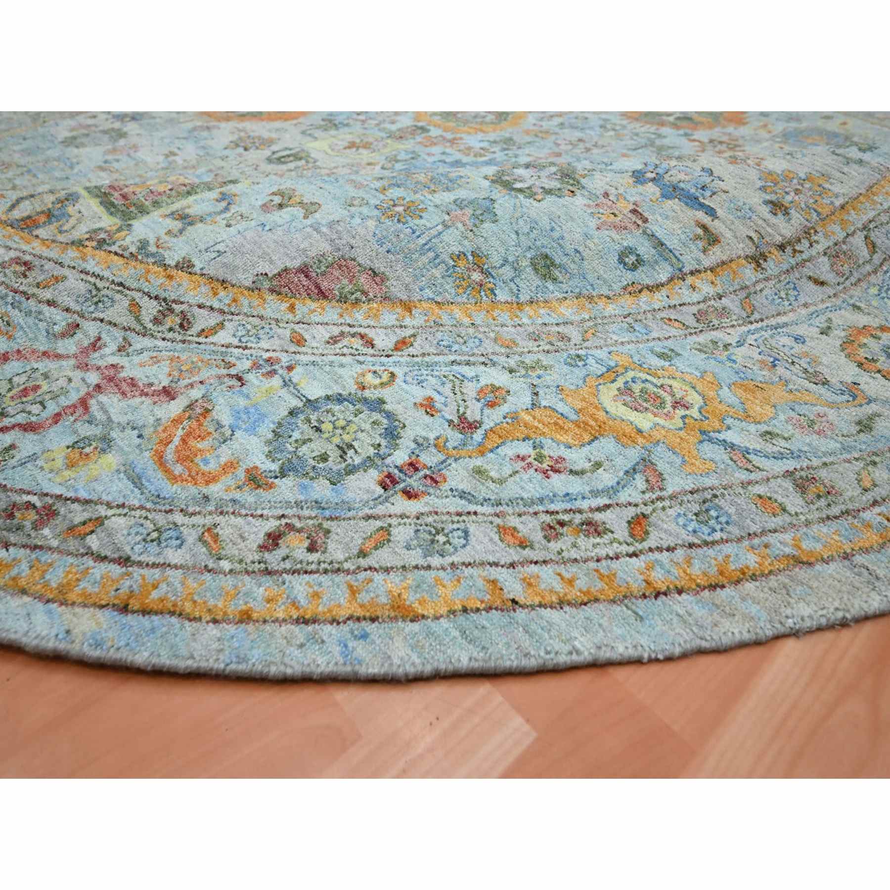 Oushak-And-Peshawar-Hand-Knotted-Rug-378995