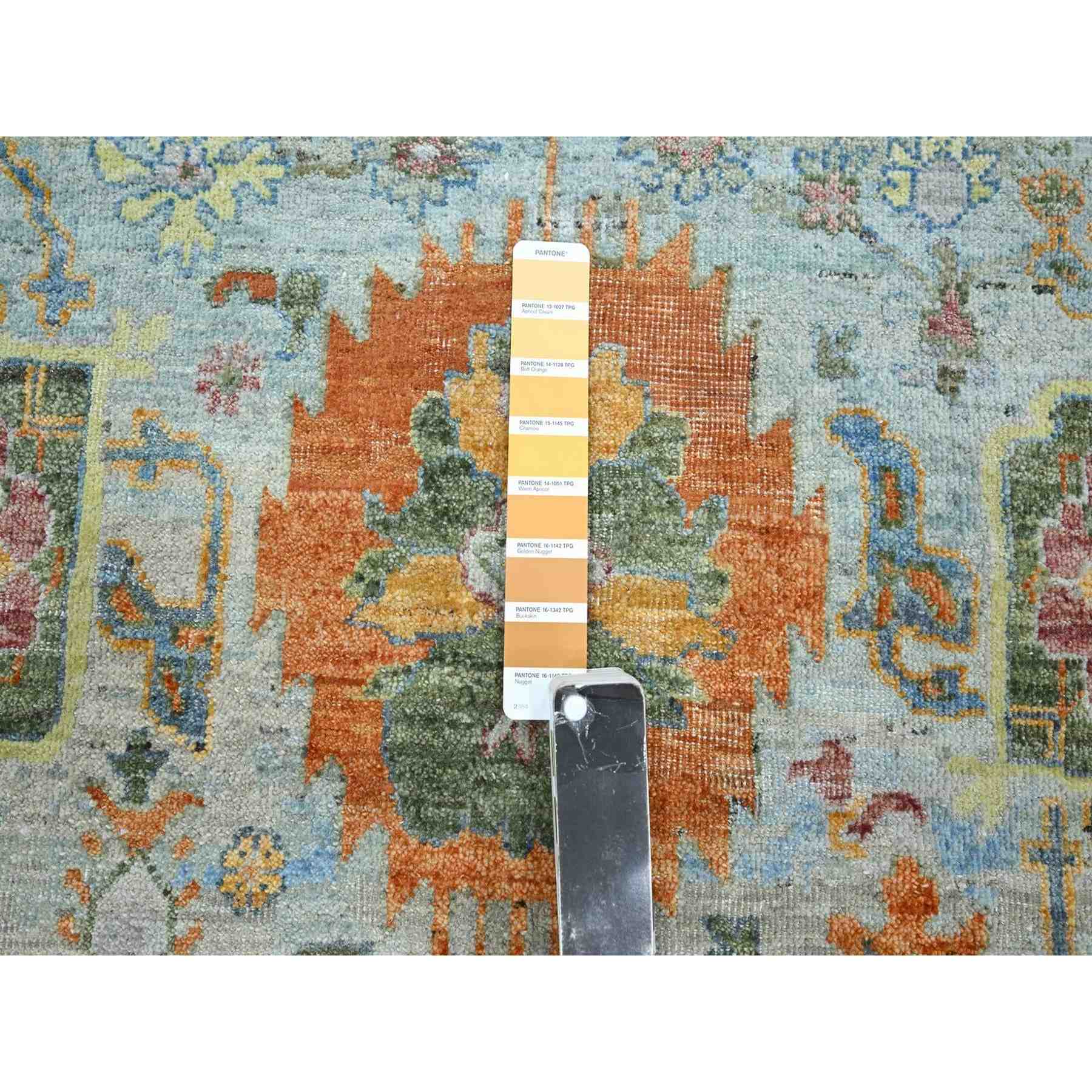 Oushak-And-Peshawar-Hand-Knotted-Rug-378995
