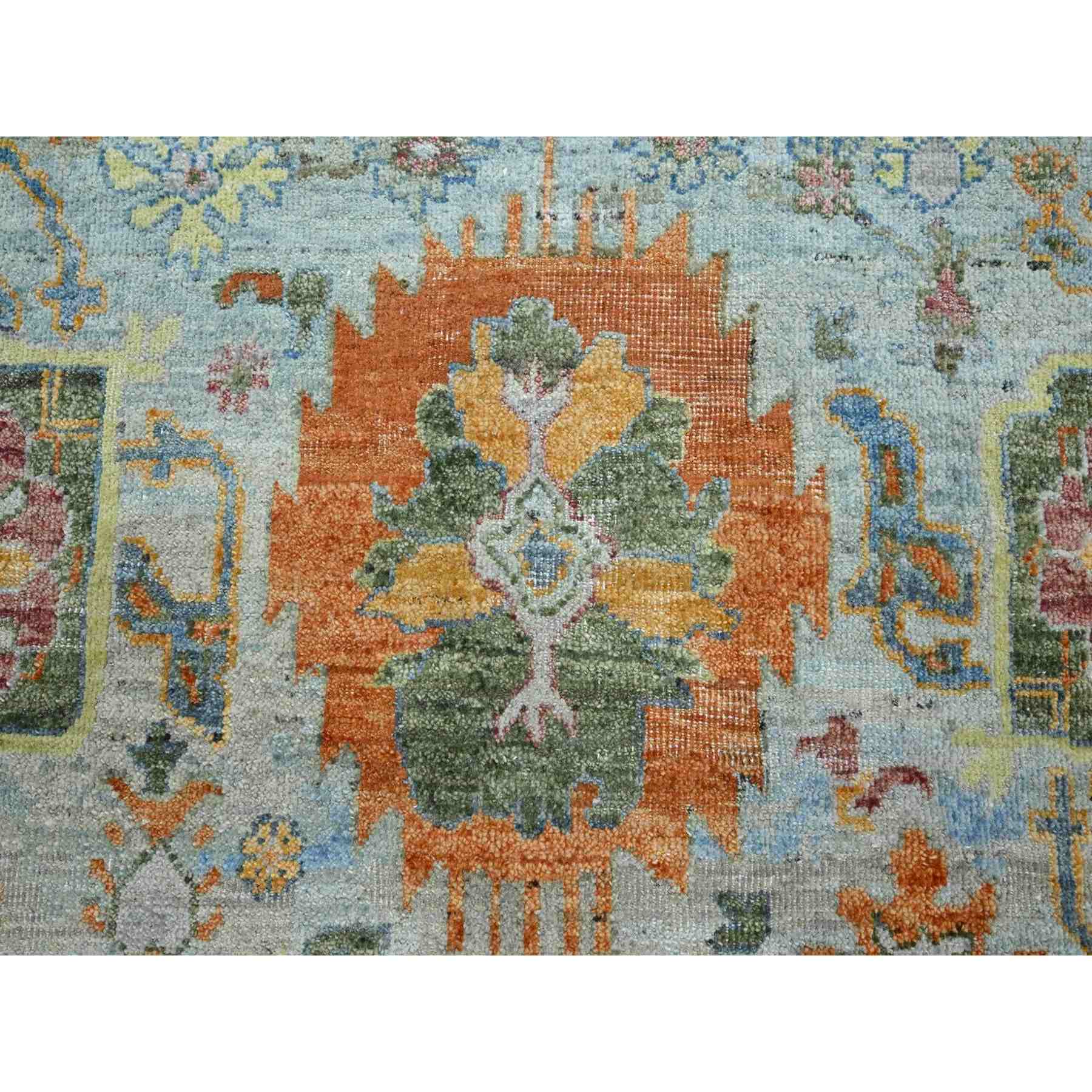 Oushak-And-Peshawar-Hand-Knotted-Rug-378995