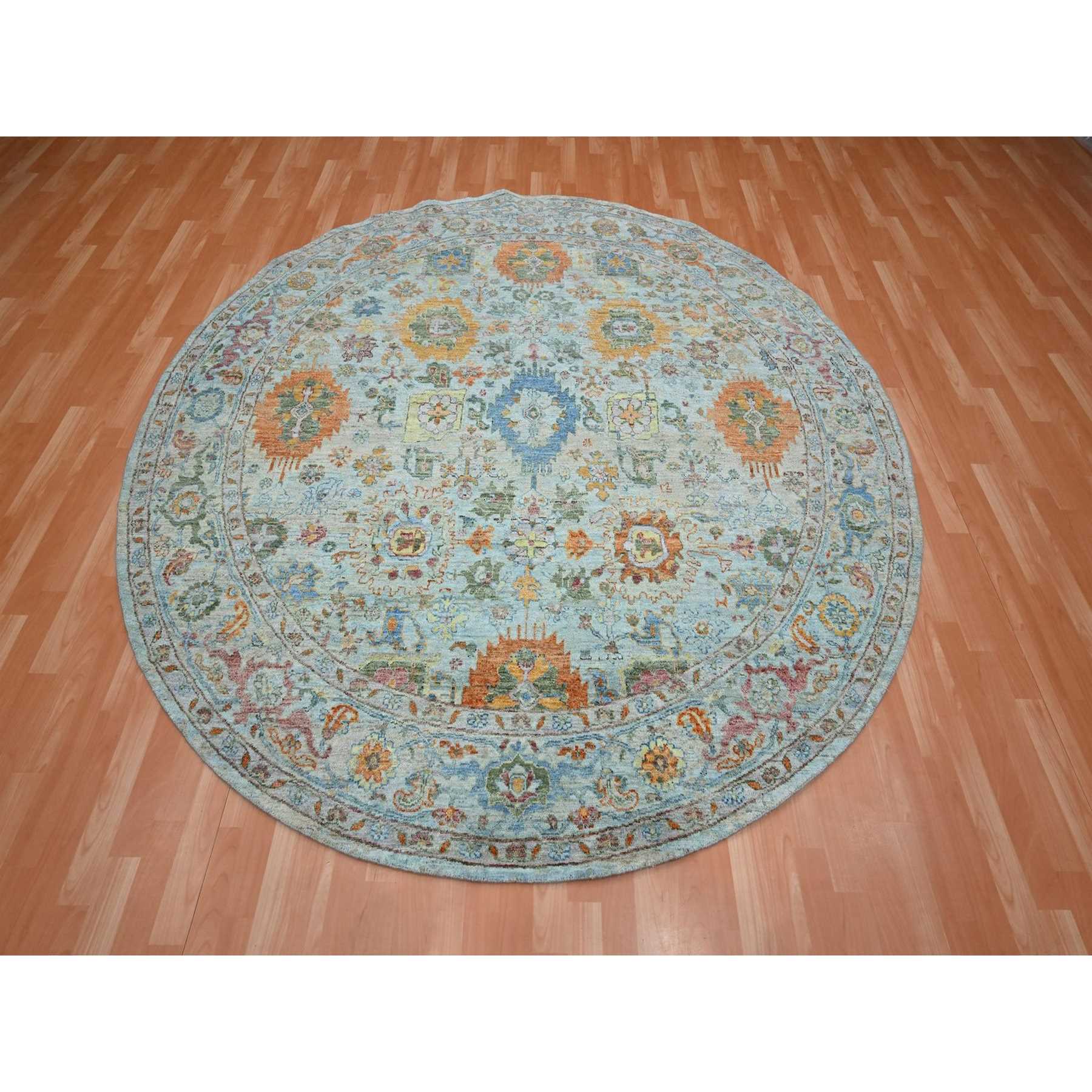 Oushak-And-Peshawar-Hand-Knotted-Rug-379000