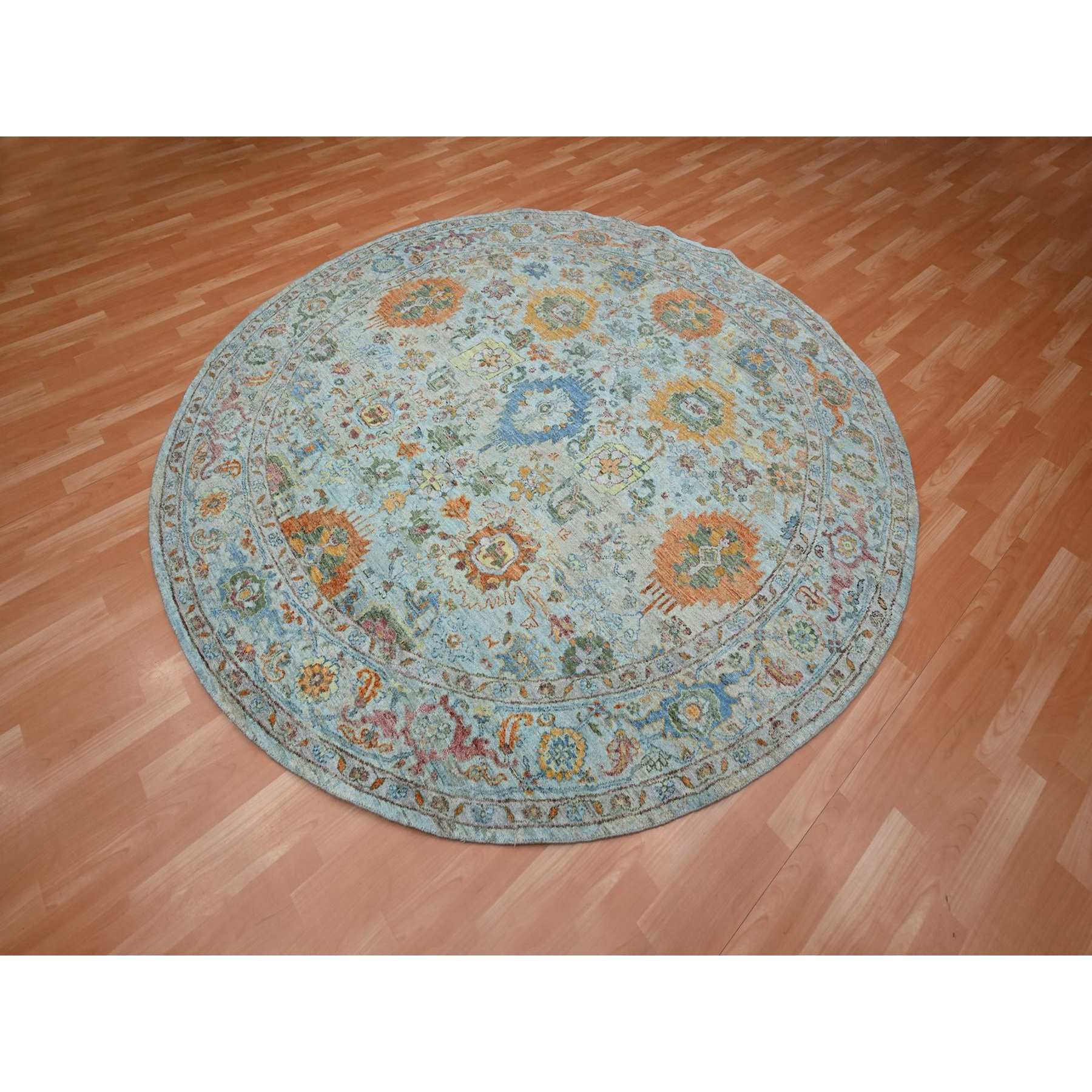 Oushak-And-Peshawar-Hand-Knotted-Rug-379000