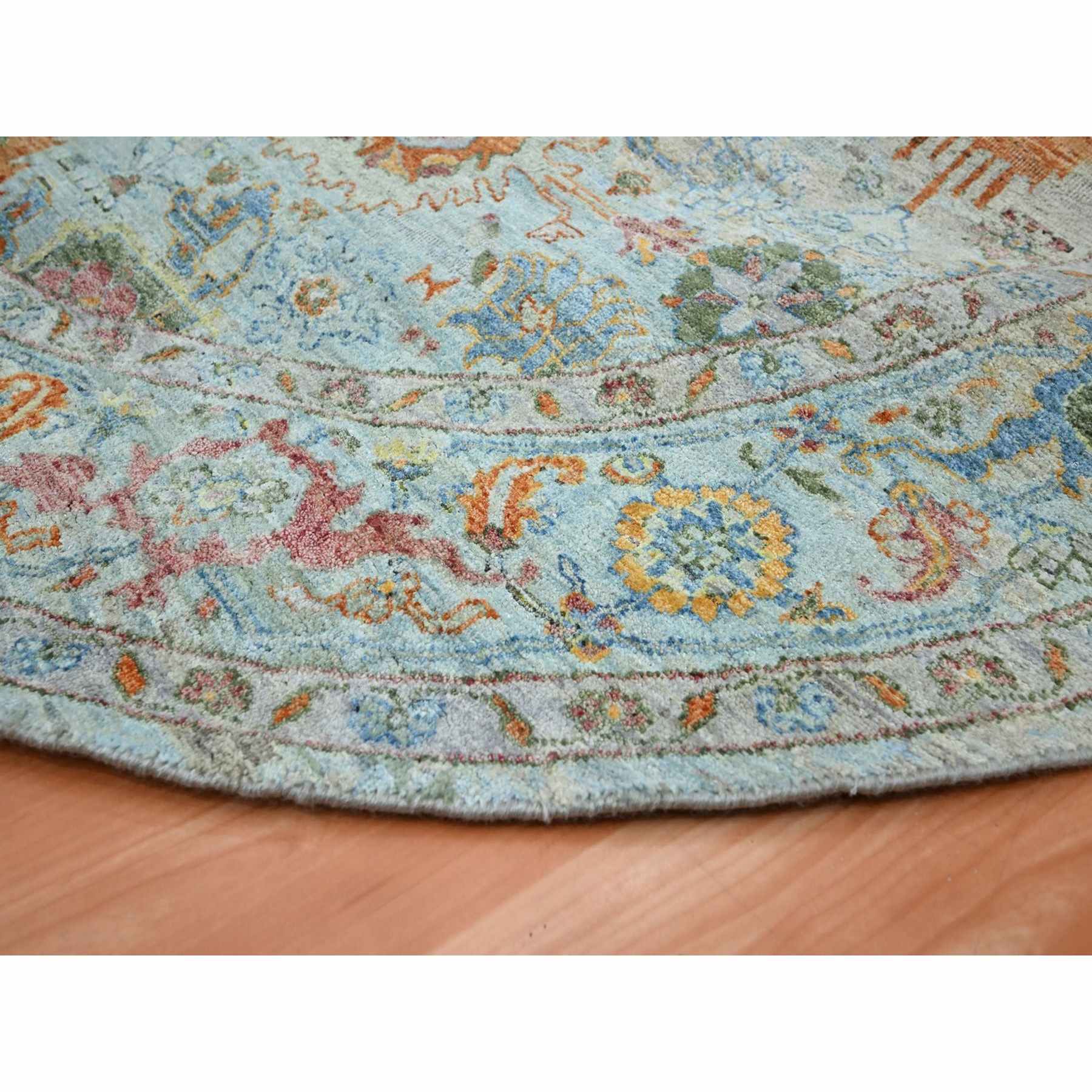 Oushak-And-Peshawar-Hand-Knotted-Rug-379000