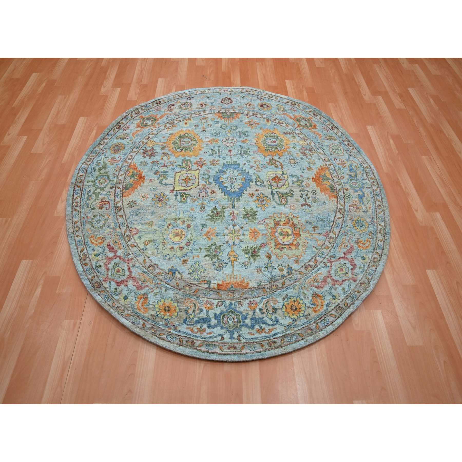 Oushak-And-Peshawar-Hand-Knotted-Rug-379005